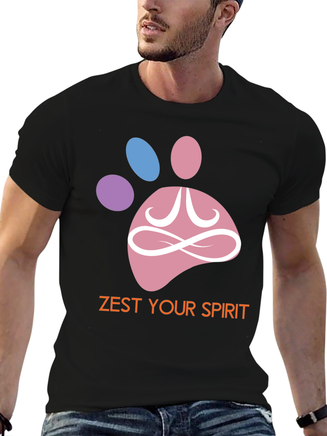 Zest Your Spirit T-Shirt - Zen Pet Paw Design