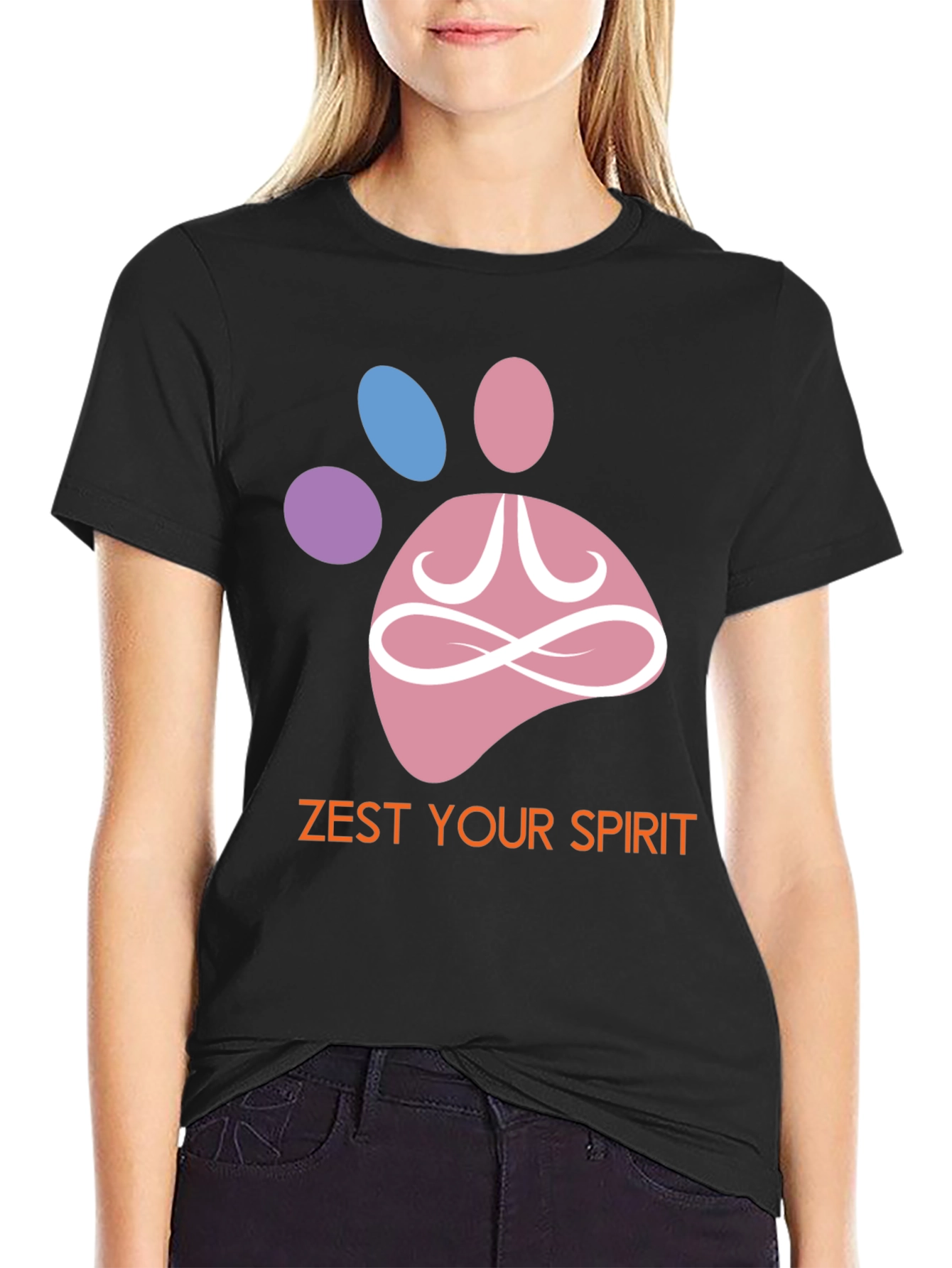 Zest Your Spirit T-Shirt - Zen Pet Paw Design
