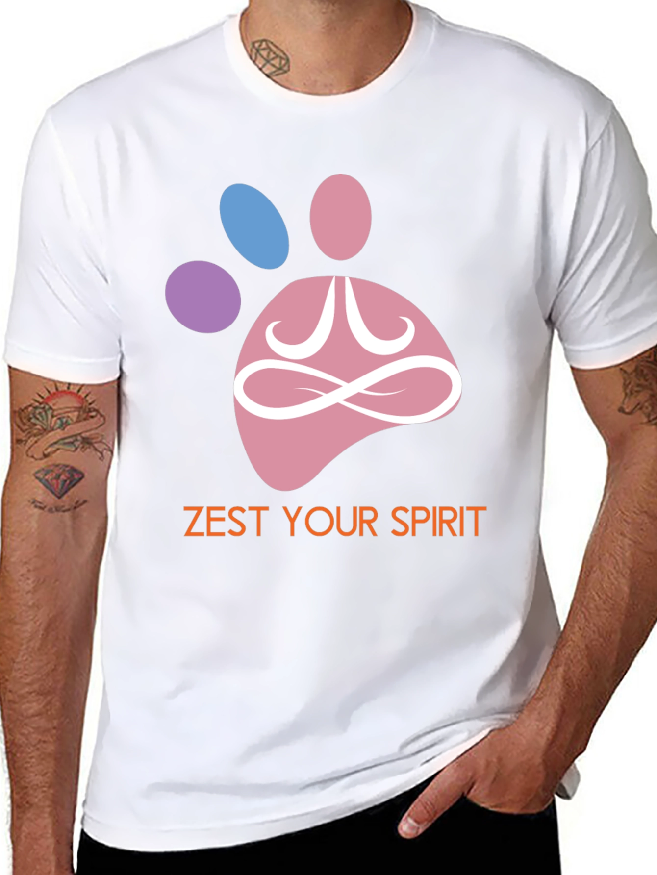 Zest Your Spirit T-Shirt - Zen Pet Paw Design