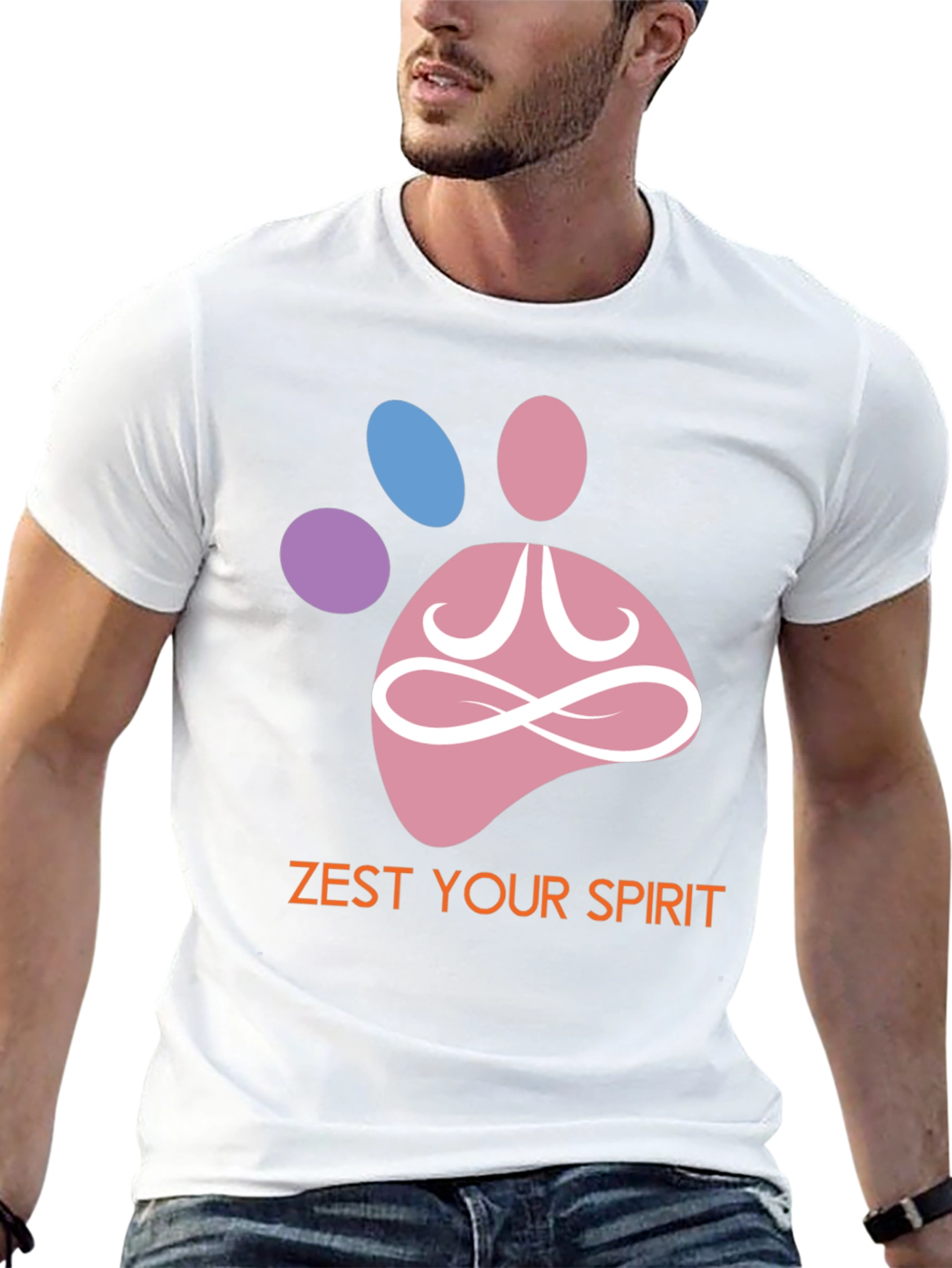 Zest Your Spirit T-Shirt - Zen Pet Paw Design