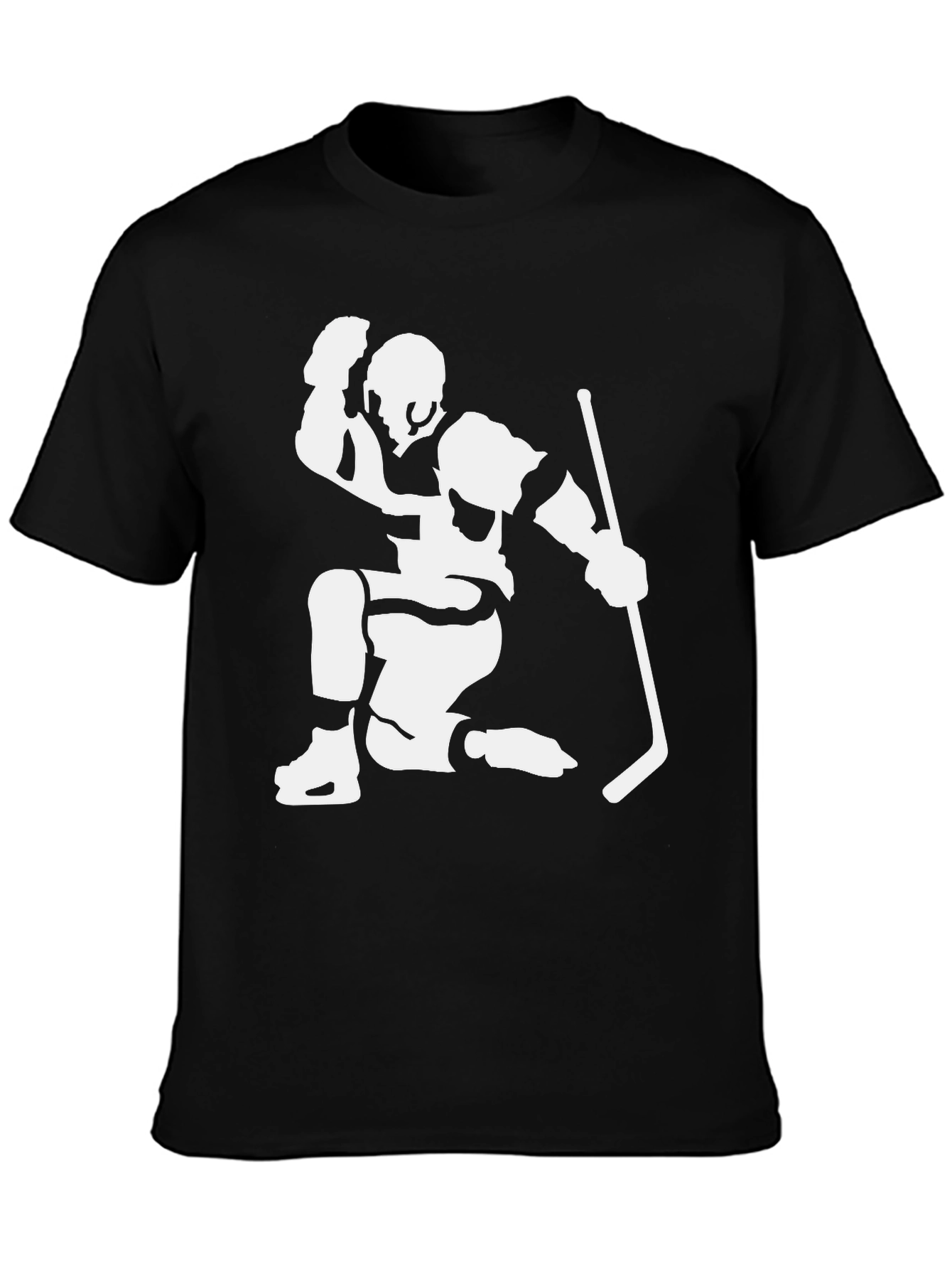 Hockey Player Celebration Black T-Shirt