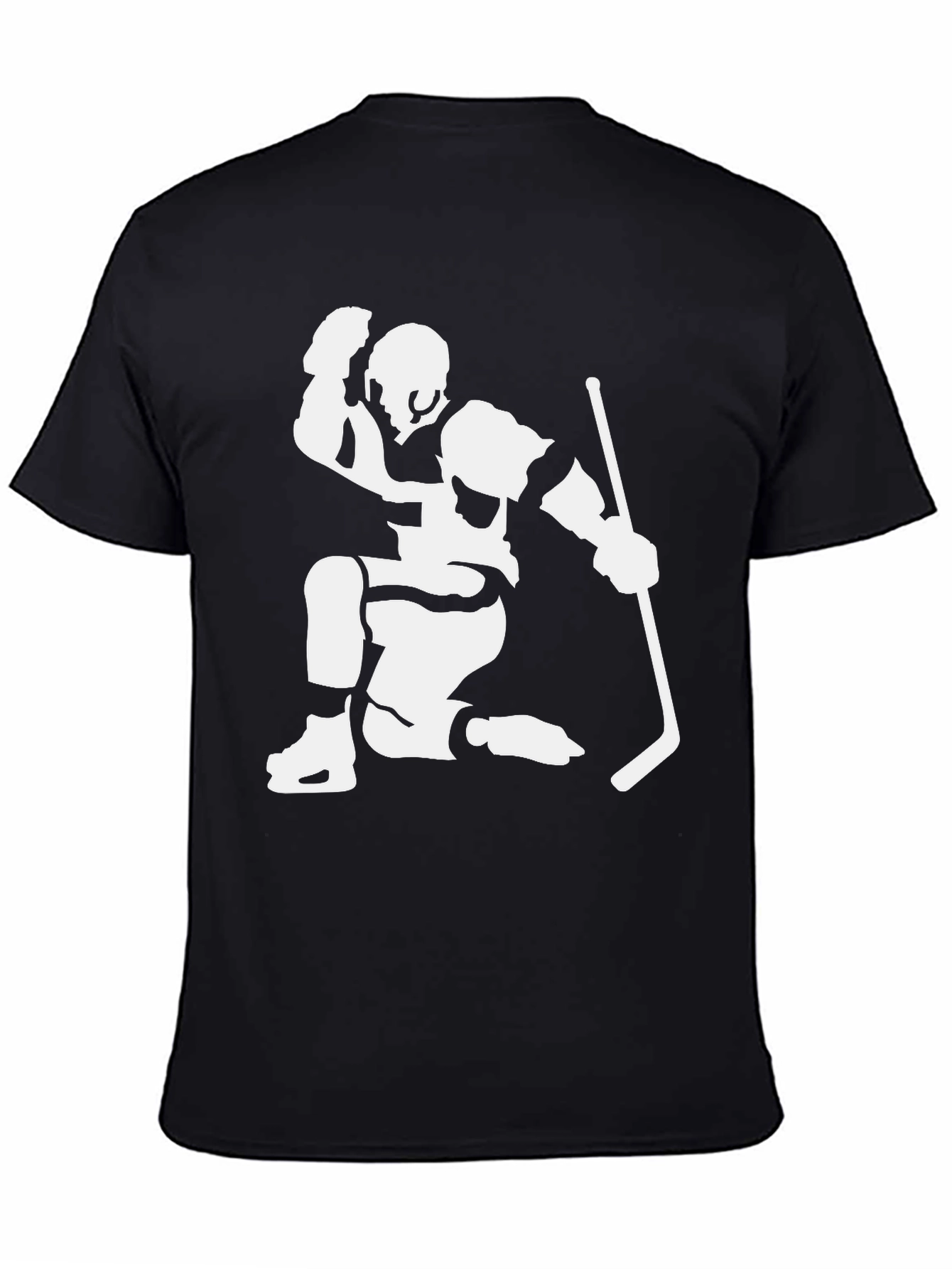 Hockey Player Celebration Black T-Shirt