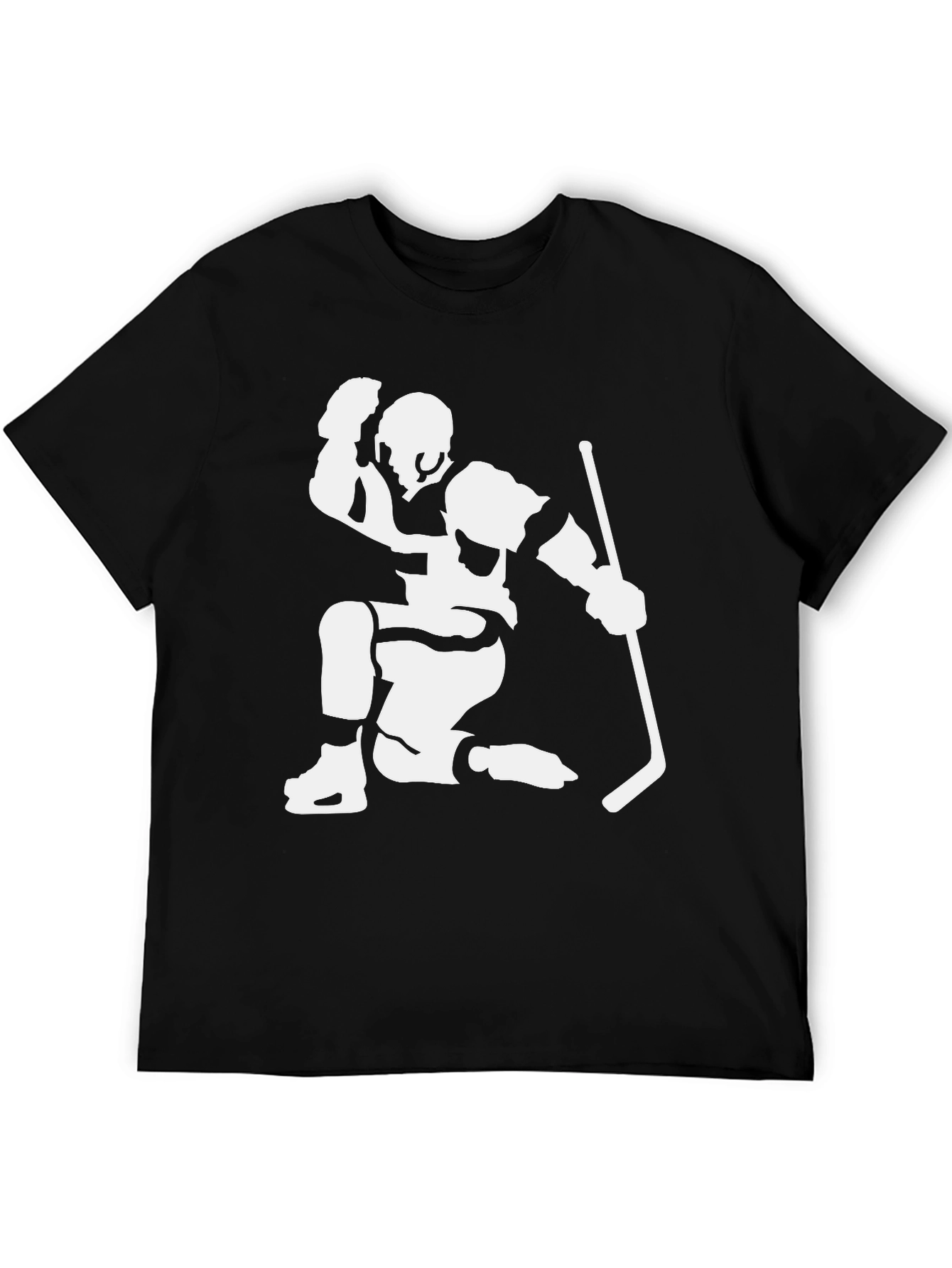 Hockey Player Celebration Black T-Shirt