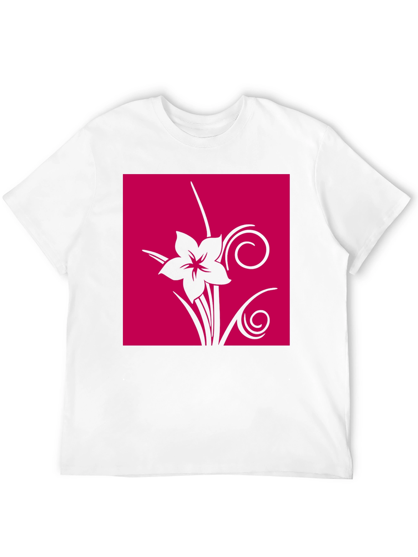 Floral Graphic Print Tee - Black