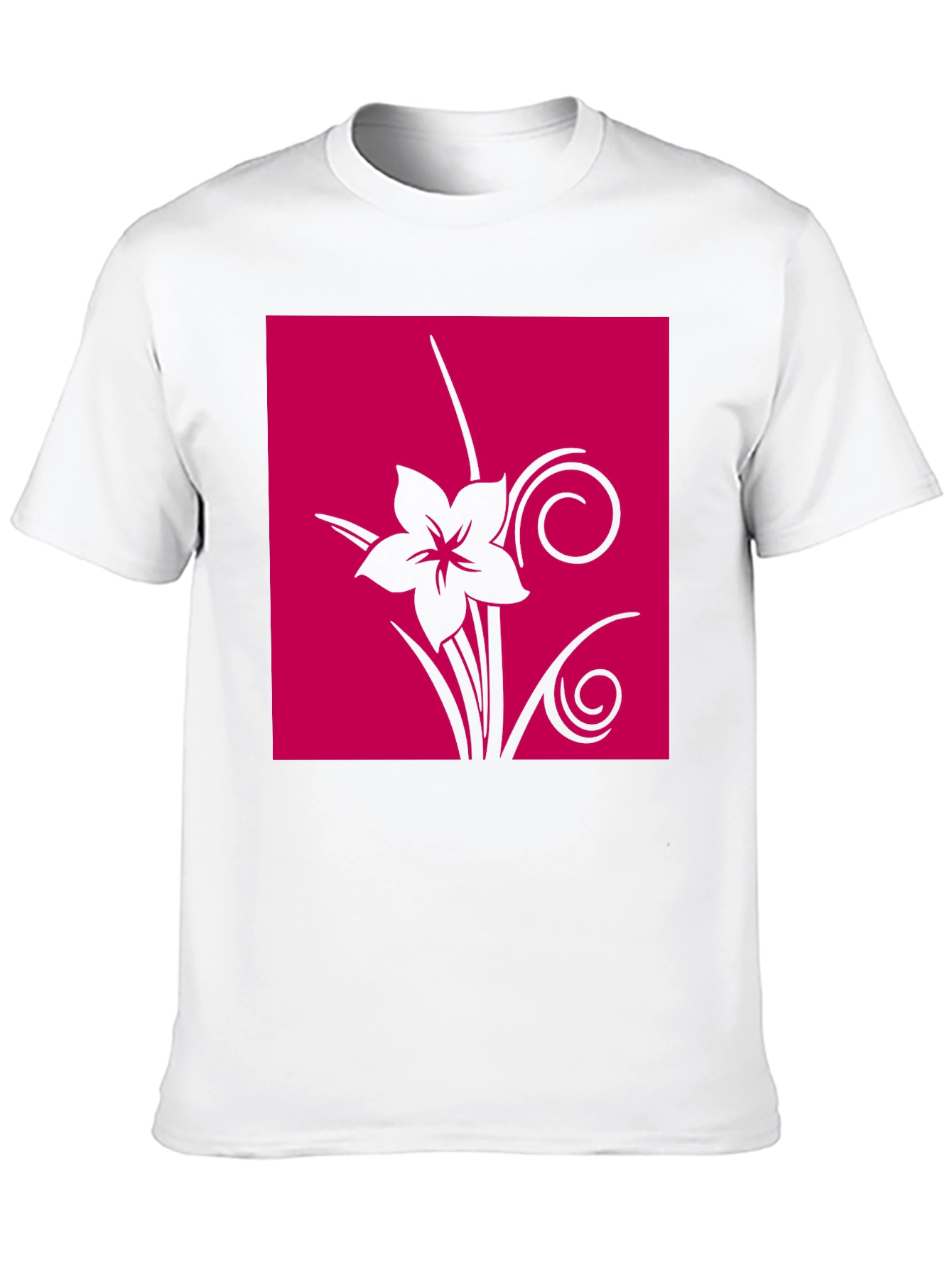 Floral Graphic Print Tee - Black