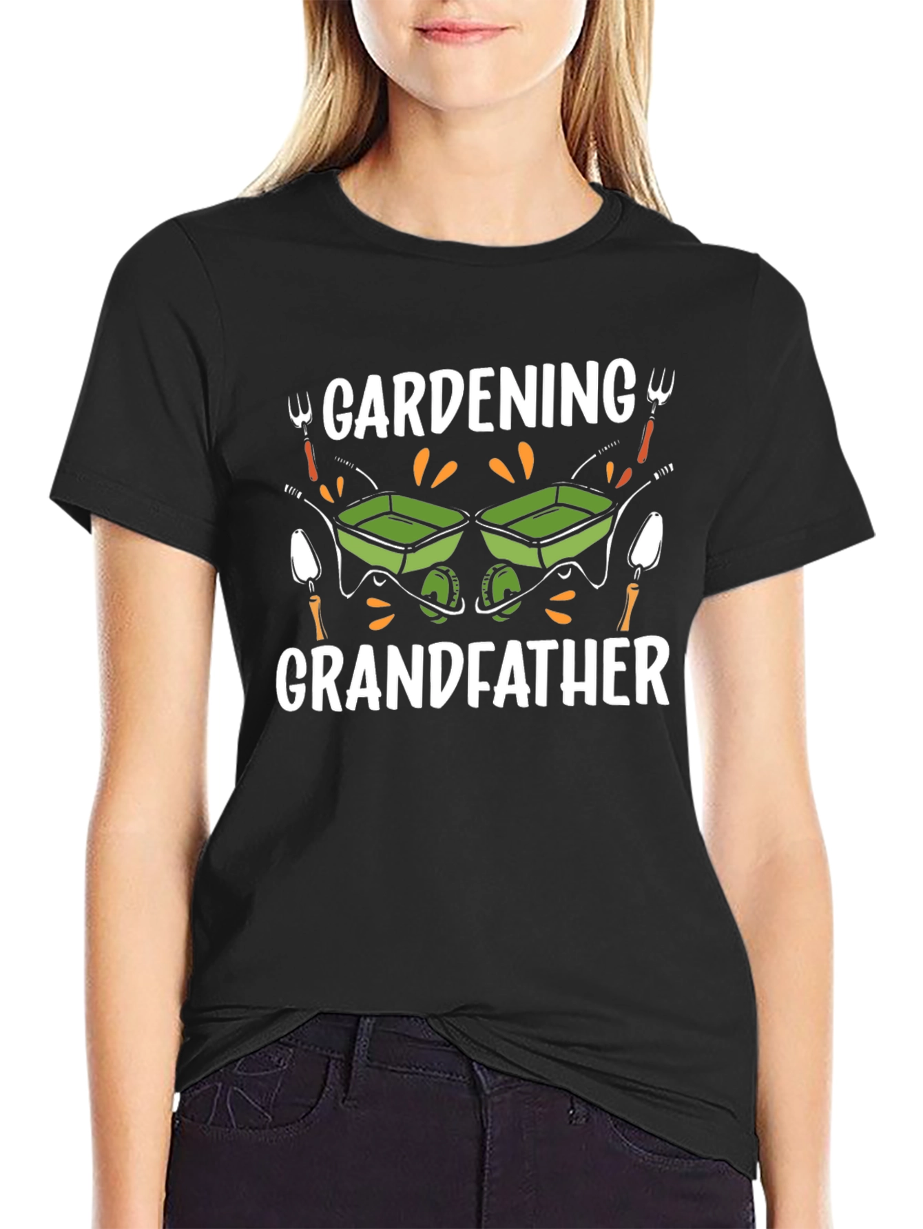 Gardening Grandfather T-Shirt - Black
