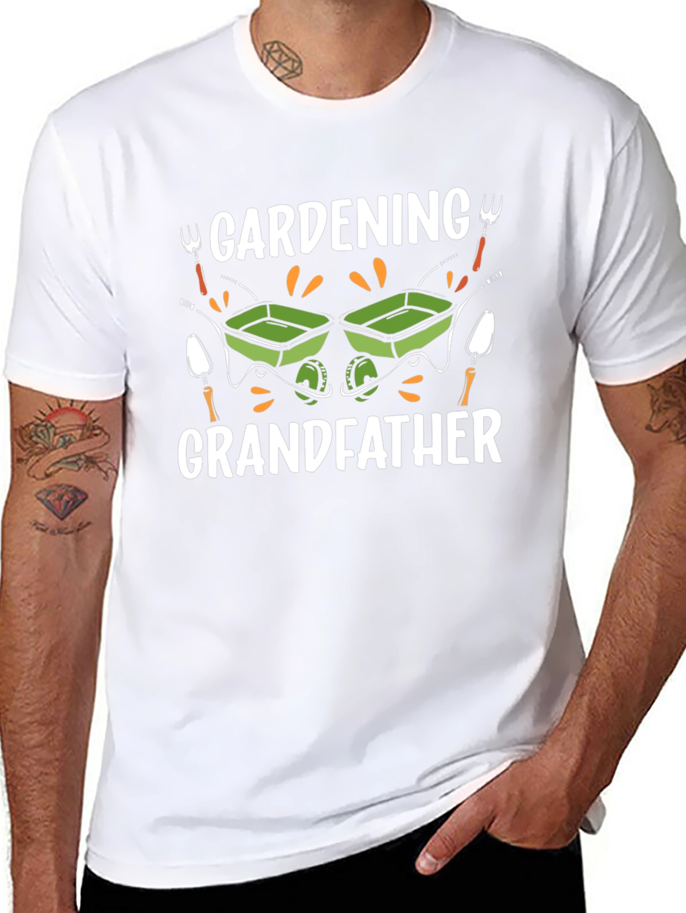 Gardening Grandfather T-Shirt - Black
