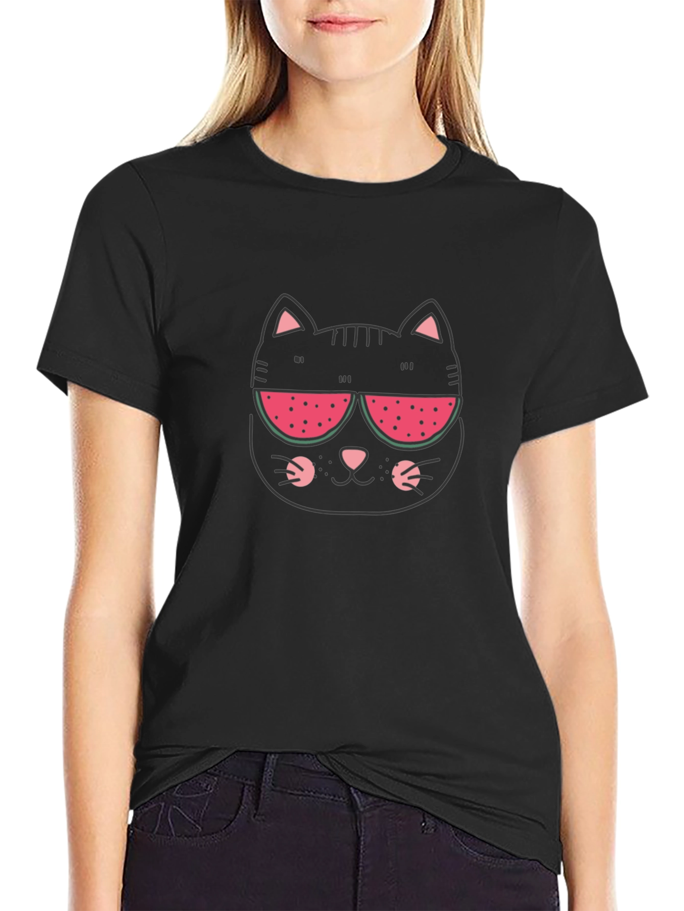 Cool Cat Watermelon Shades Graphic Tee