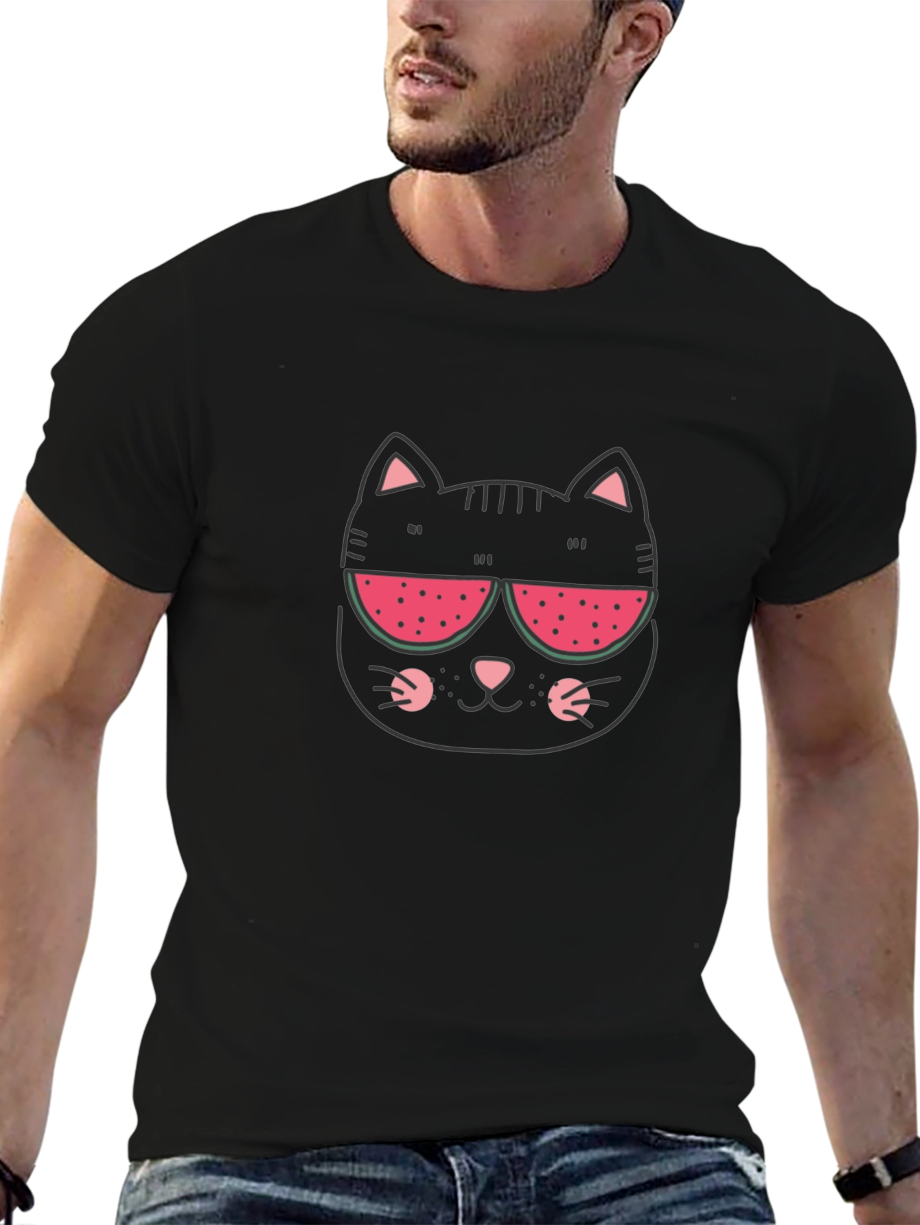Cool Cat Watermelon Shades Graphic Tee