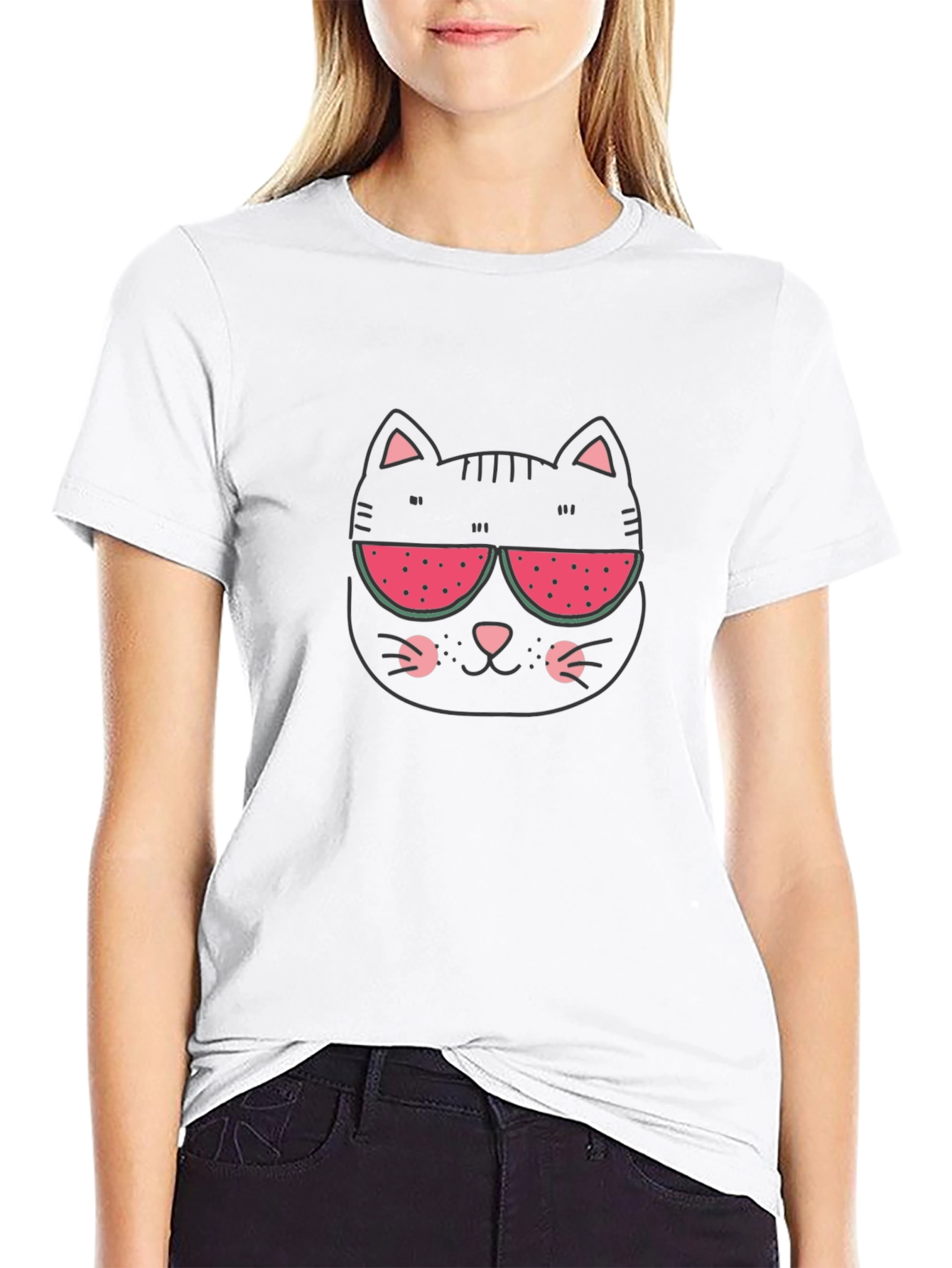 Cool Cat Watermelon Shades Graphic Tee