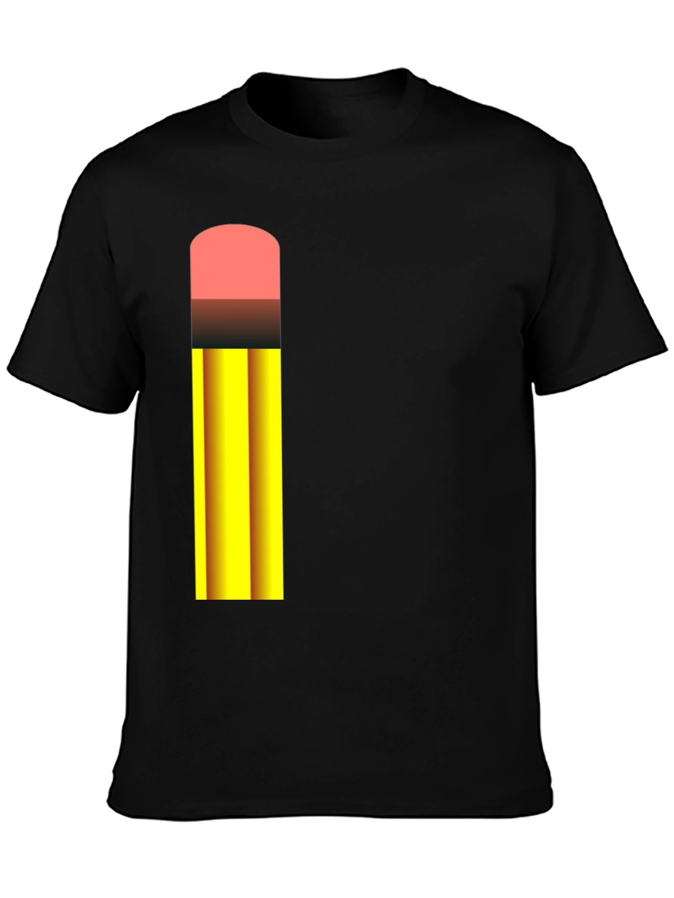 Pencil Graphic Black T-Shirt