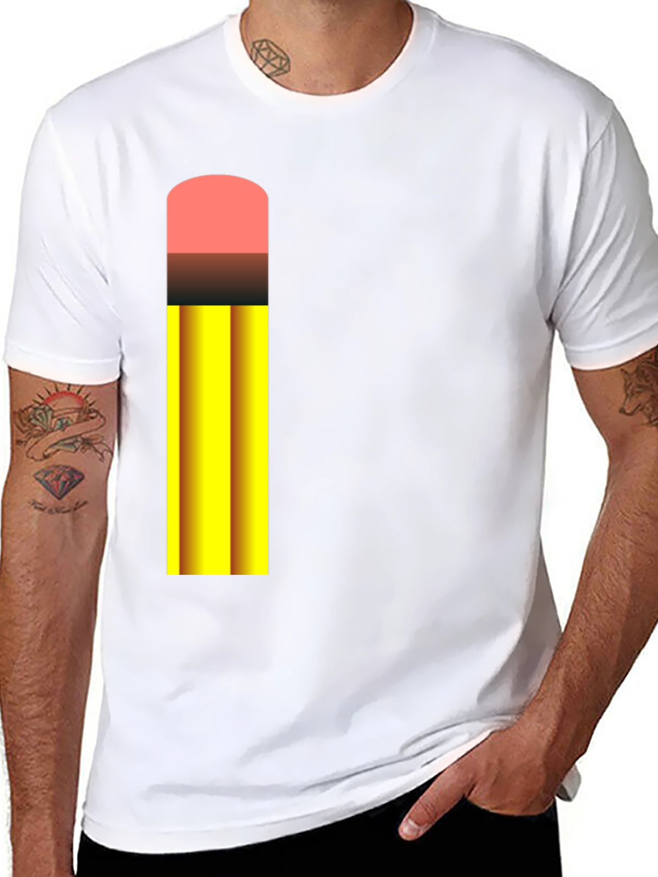 Pencil Graphic Black T-Shirt