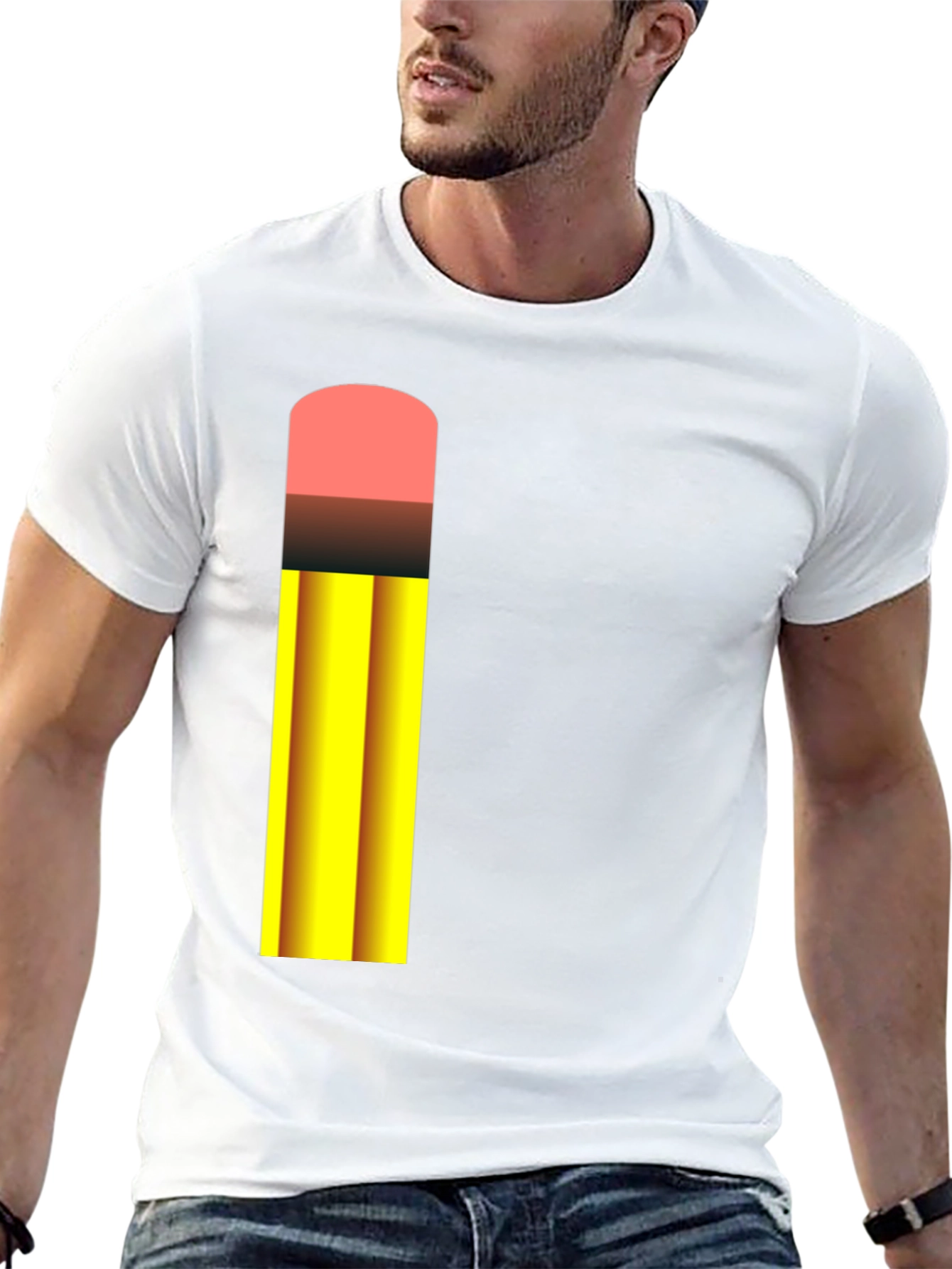 Pencil Graphic Black T-Shirt