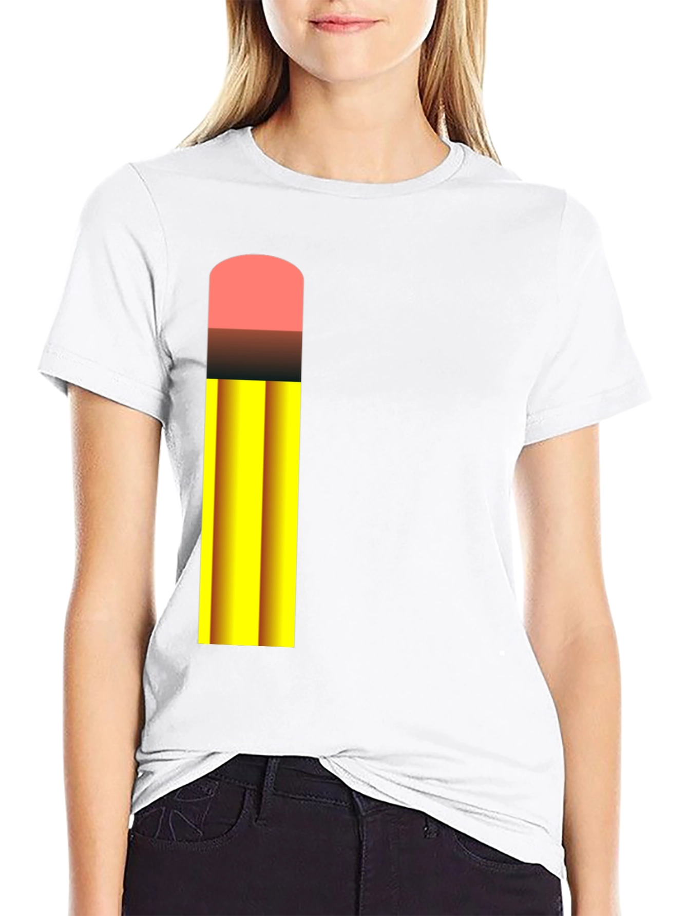 Pencil Graphic Black T-Shirt