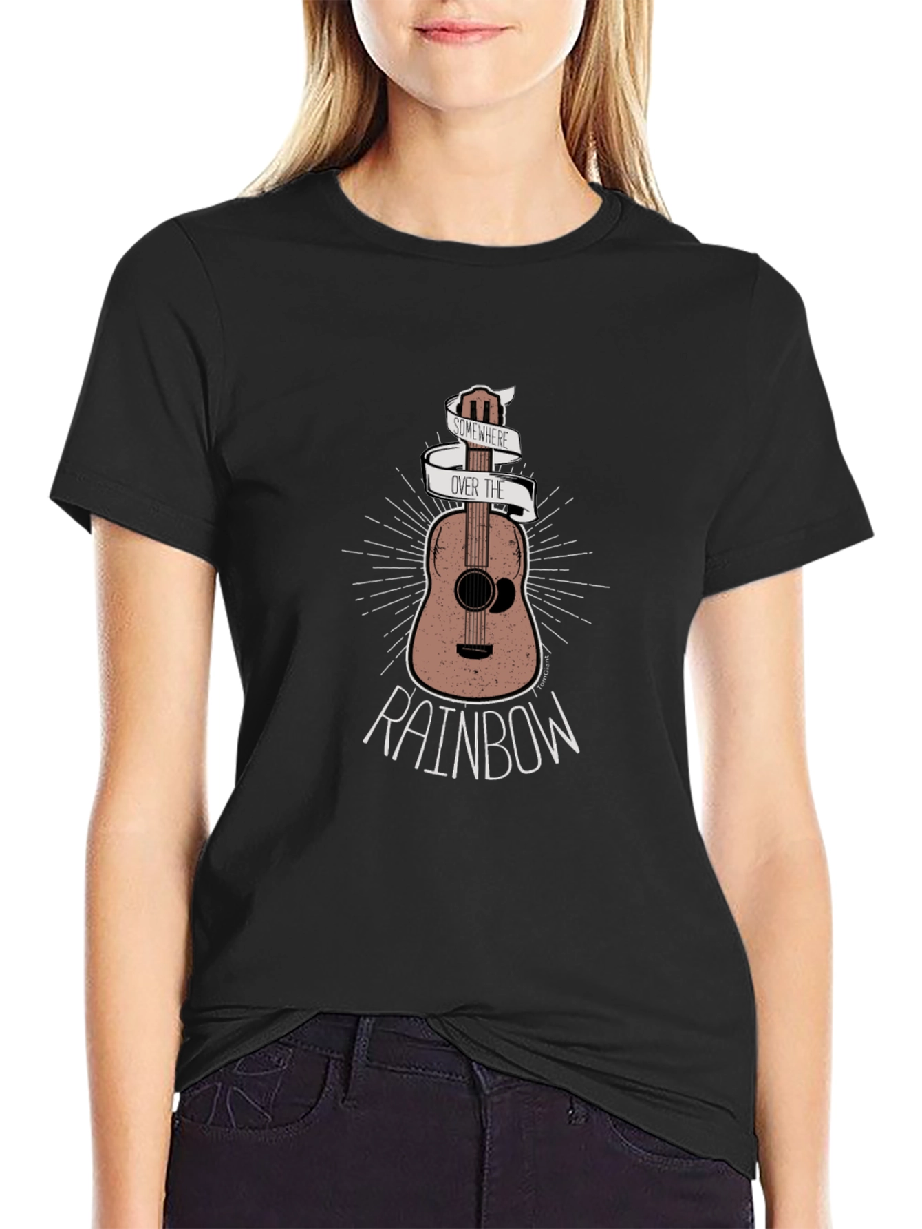 Guitar Over the Rainbow Graphic Tee