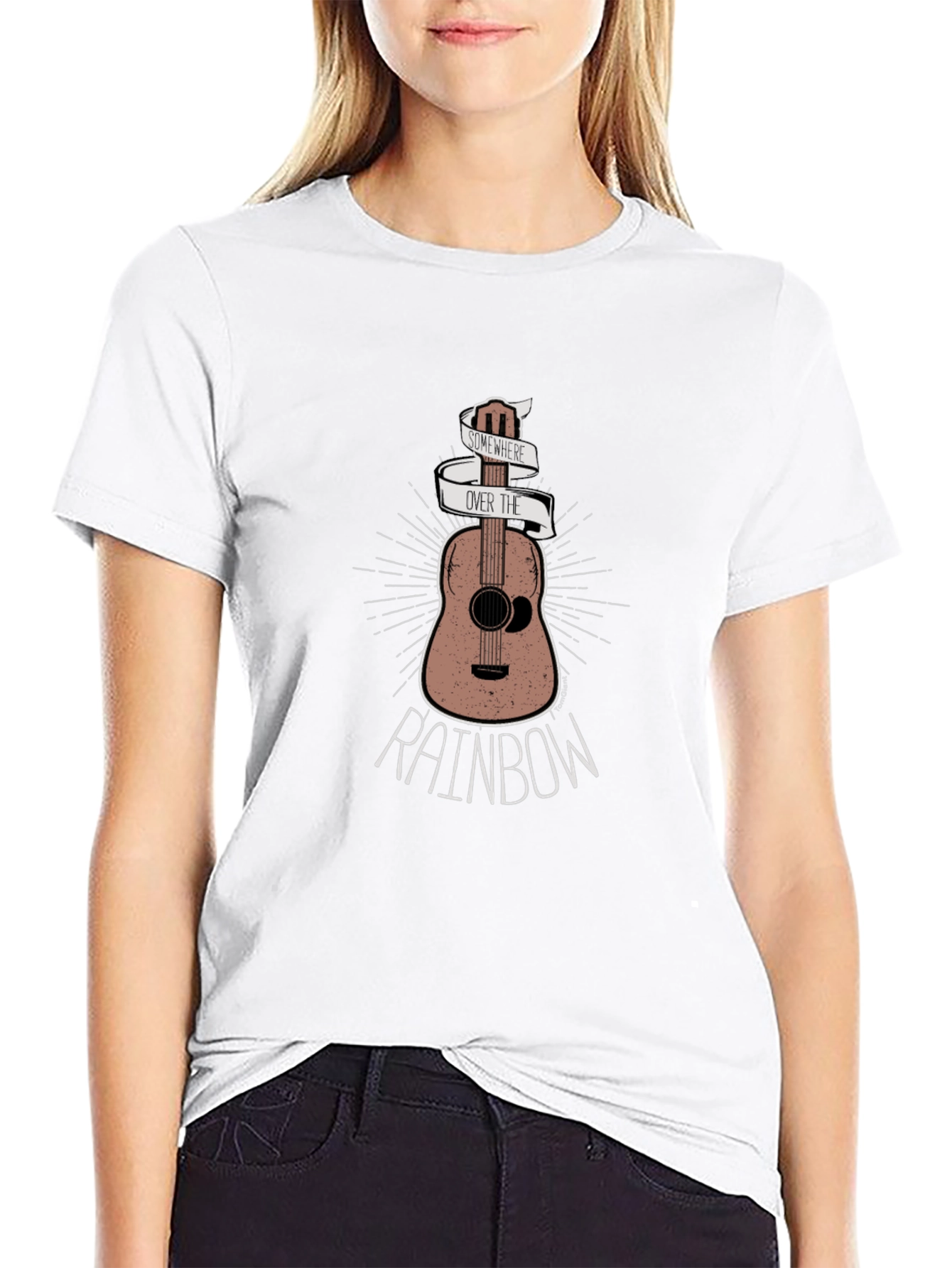 Guitar Over the Rainbow Graphic Tee