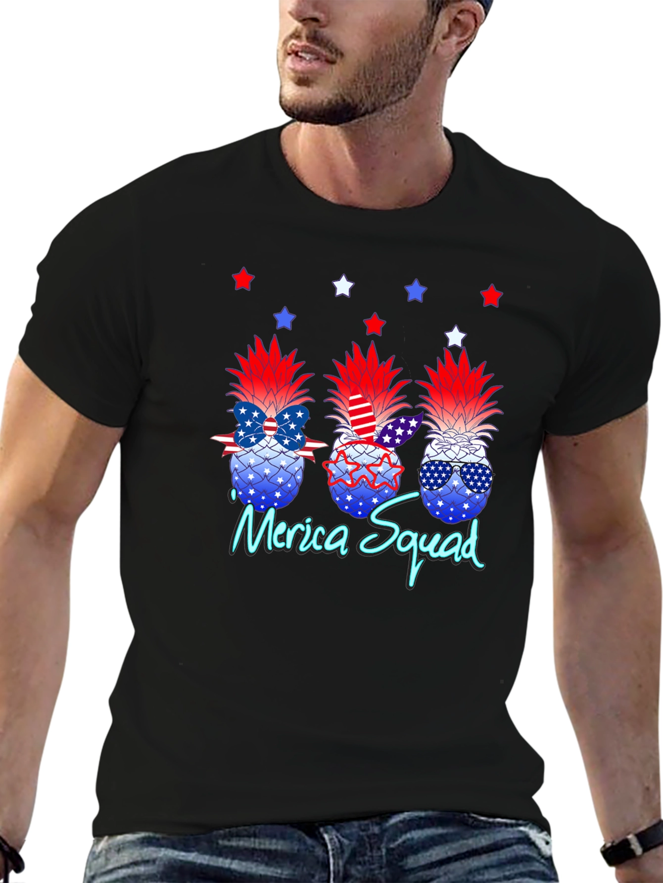 Patriotic Pineapple Squad Graphic Tee