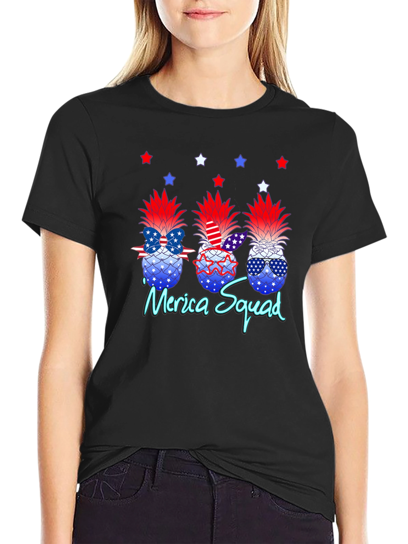 Patriotic Pineapple Squad Graphic Tee