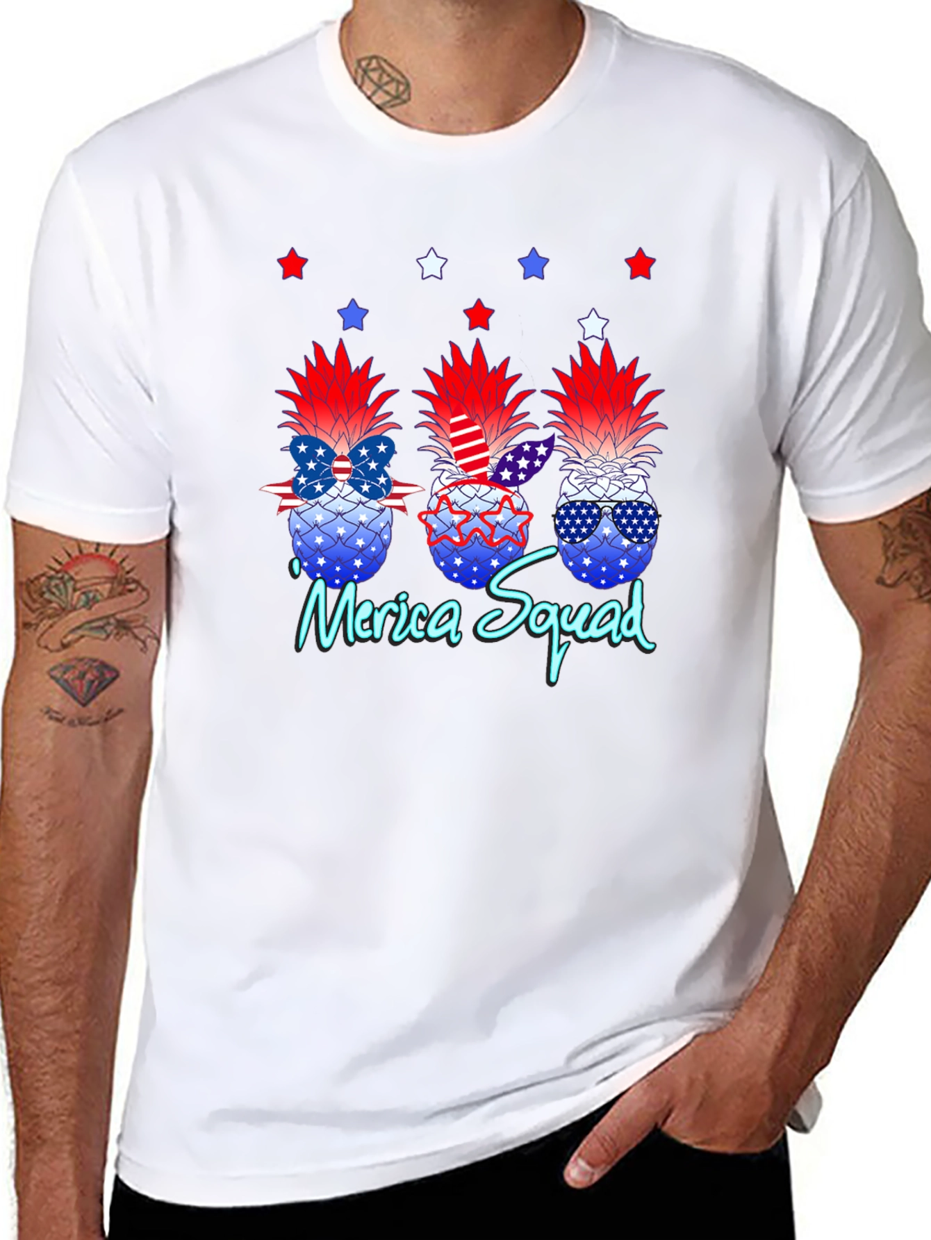 Patriotic Pineapple Squad Graphic Tee