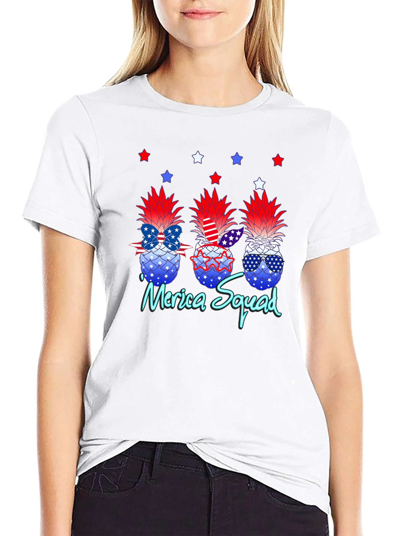 Patriotic Pineapple Squad Graphic Tee