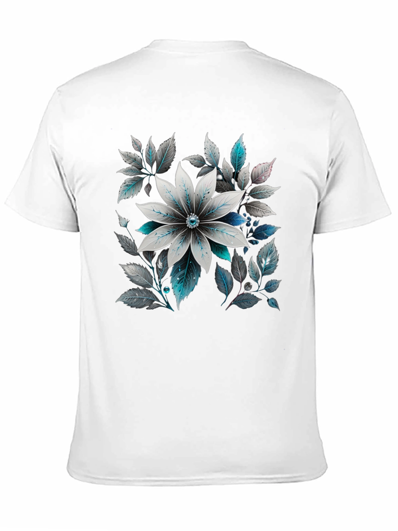 Floral Graphic Tee - Black Cotton Blend