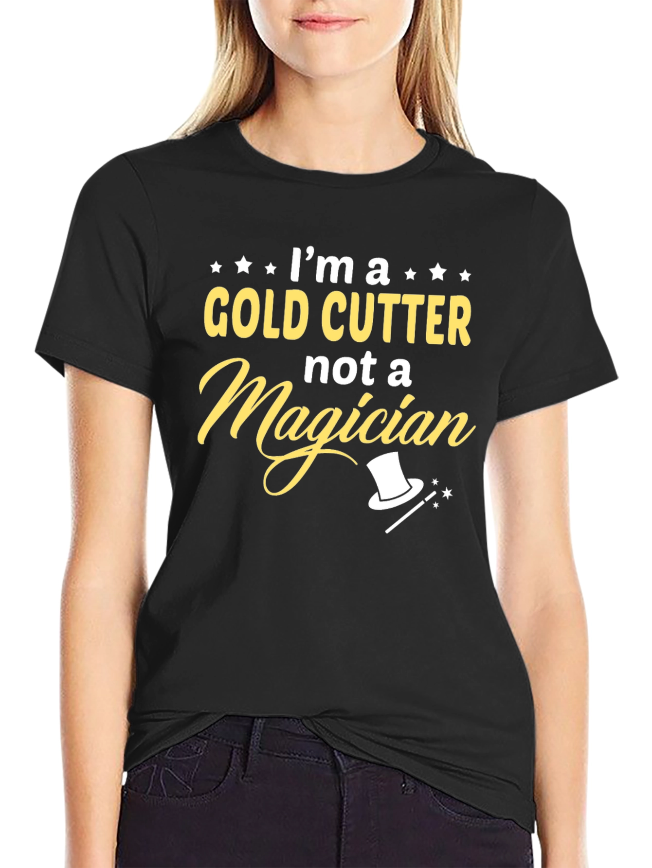 Gold Cutter Not A Magician Graphic T-Shirt