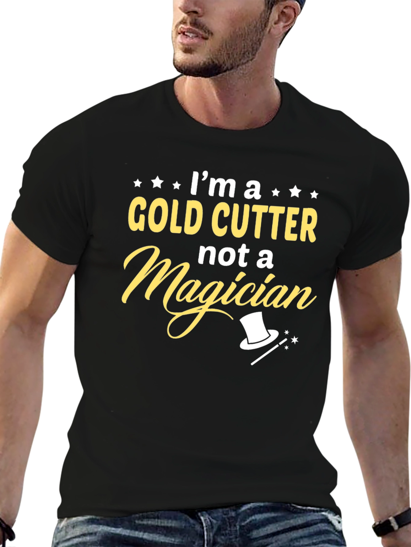 Gold Cutter Not A Magician Graphic T-Shirt