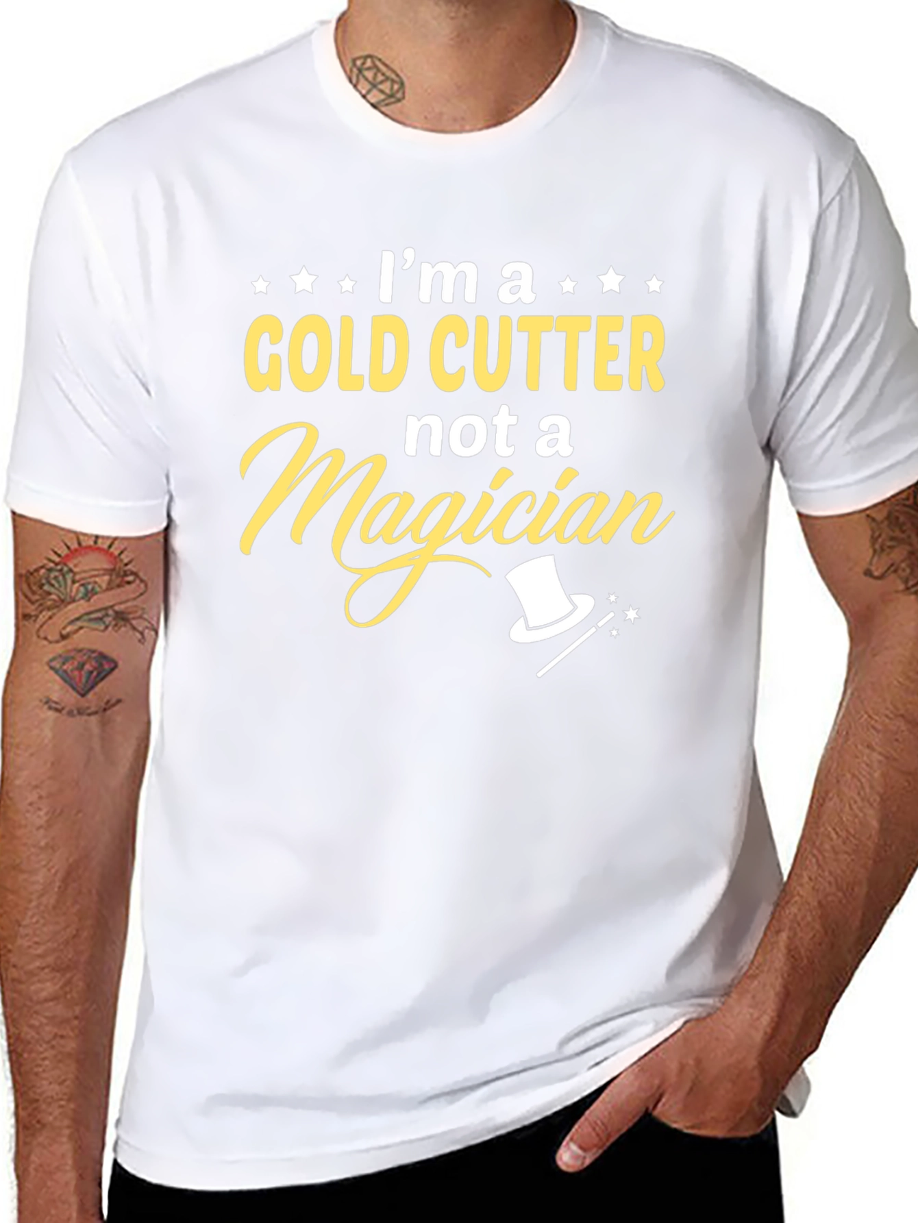 Gold Cutter Not A Magician Graphic T-Shirt