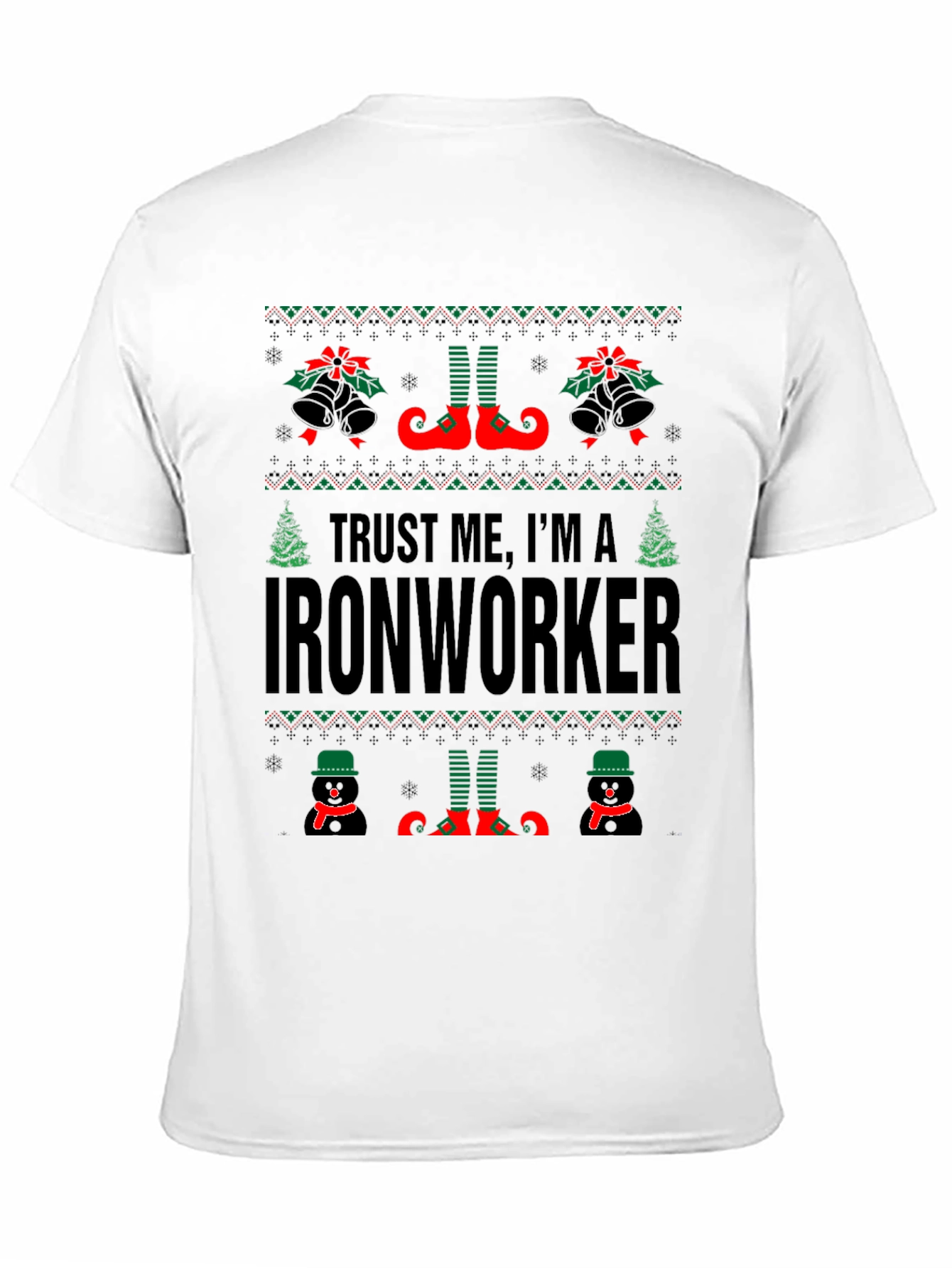Ironworker Ugly Christmas Sweater T-Shirt