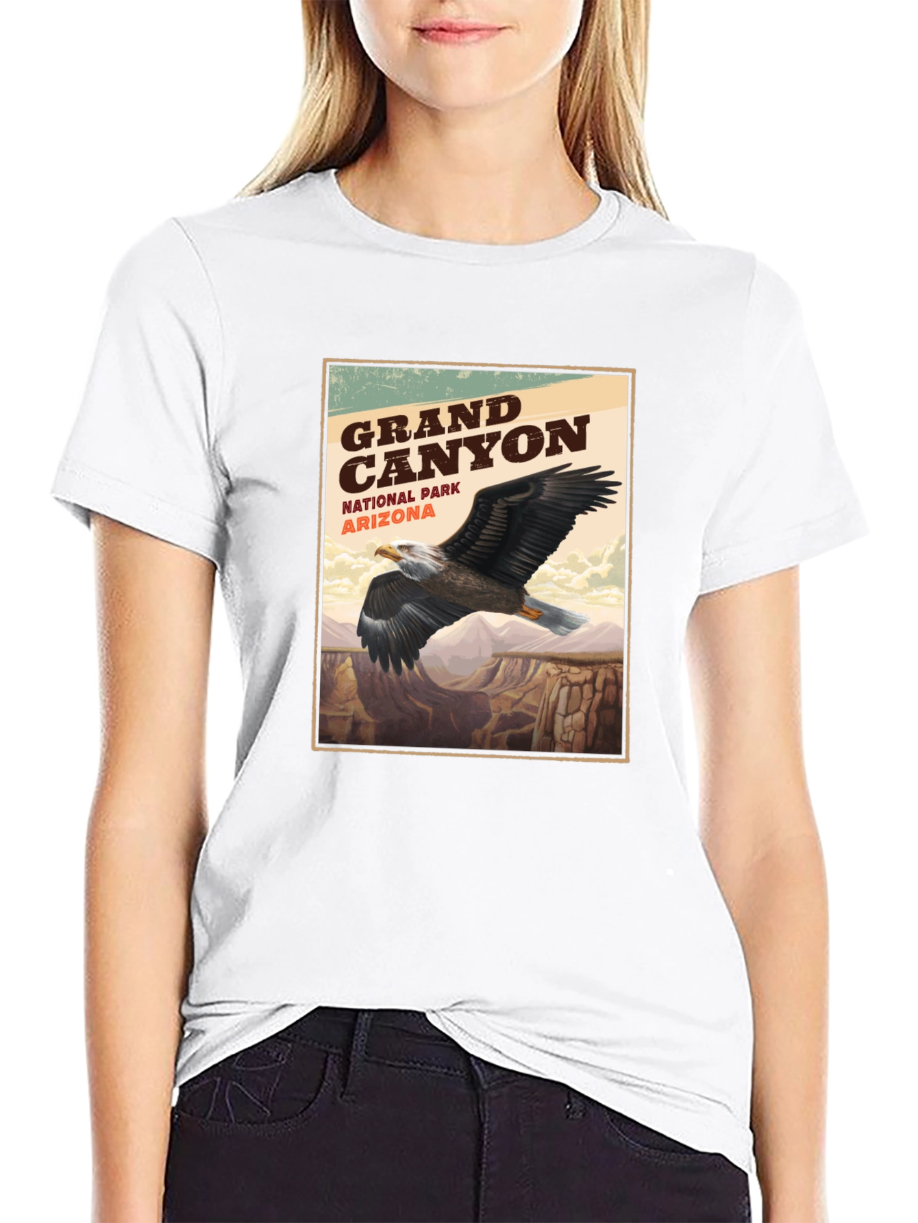 Grand Canyon Eagle Graphic Tee - Nature Adventure Shirt