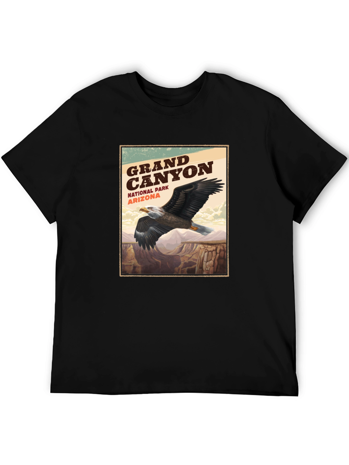 Grand Canyon Eagle Graphic Tee - Nature Adventure Shirt