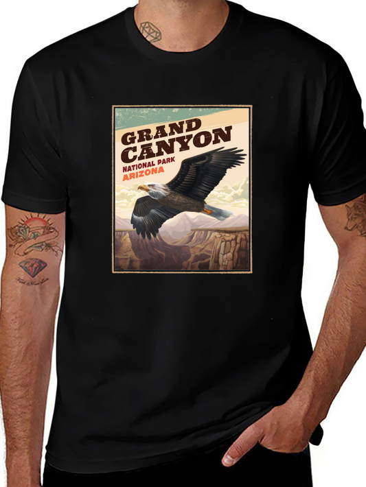 Grand Canyon Eagle Graphic Tee - Nature Adventure Shirt