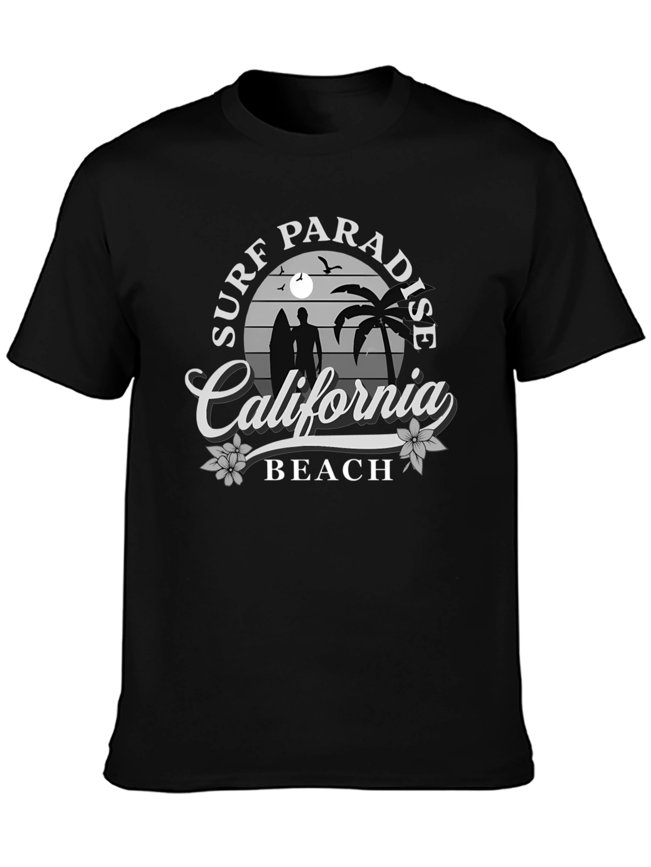 Surf Paradise California Beach Graphic T-Shirt