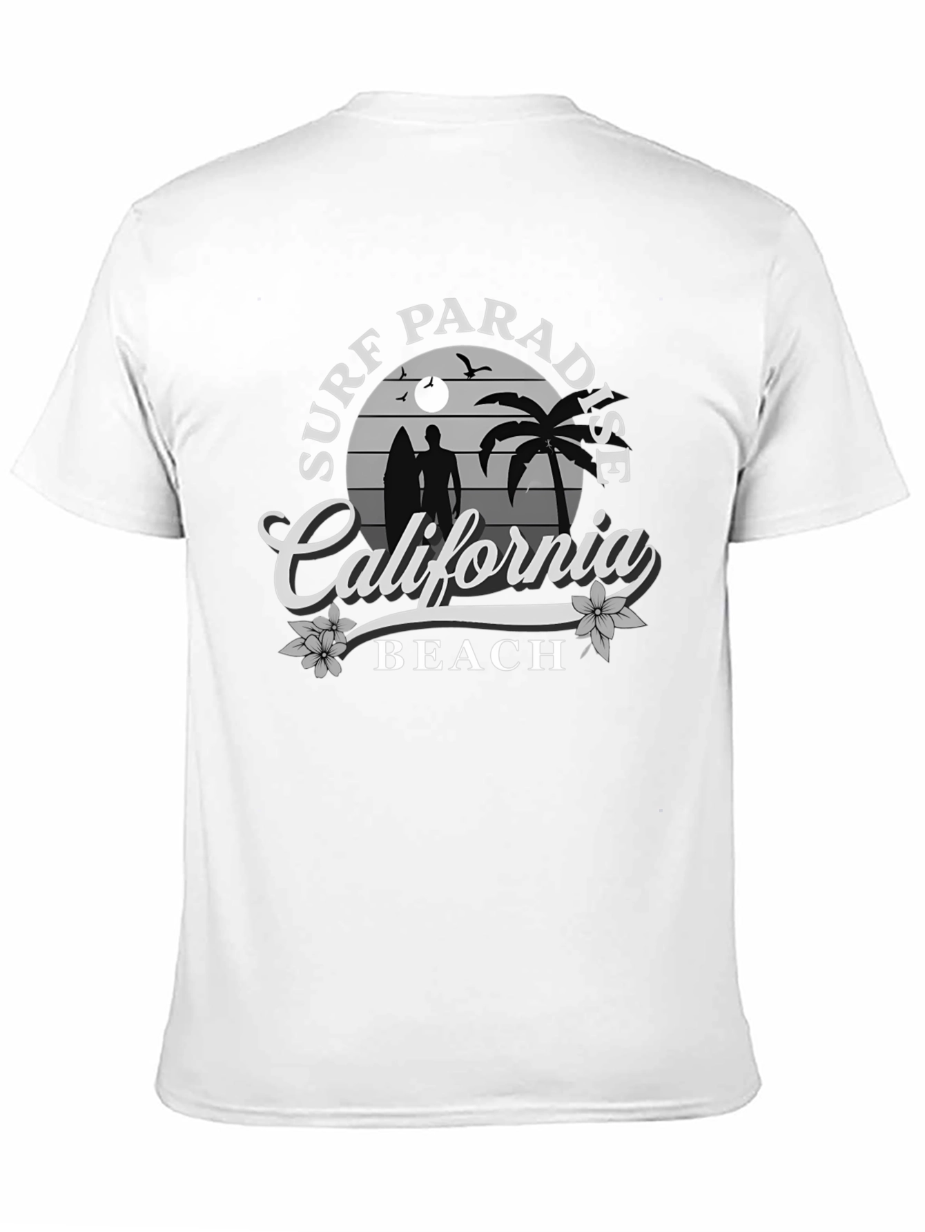 Surf Paradise California Beach Graphic T-Shirt