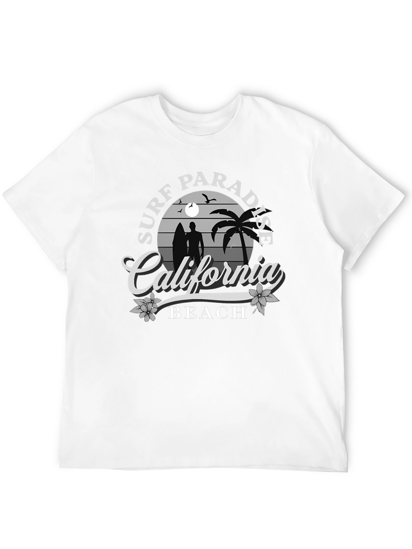 Surf Paradise California Beach Graphic T-Shirt