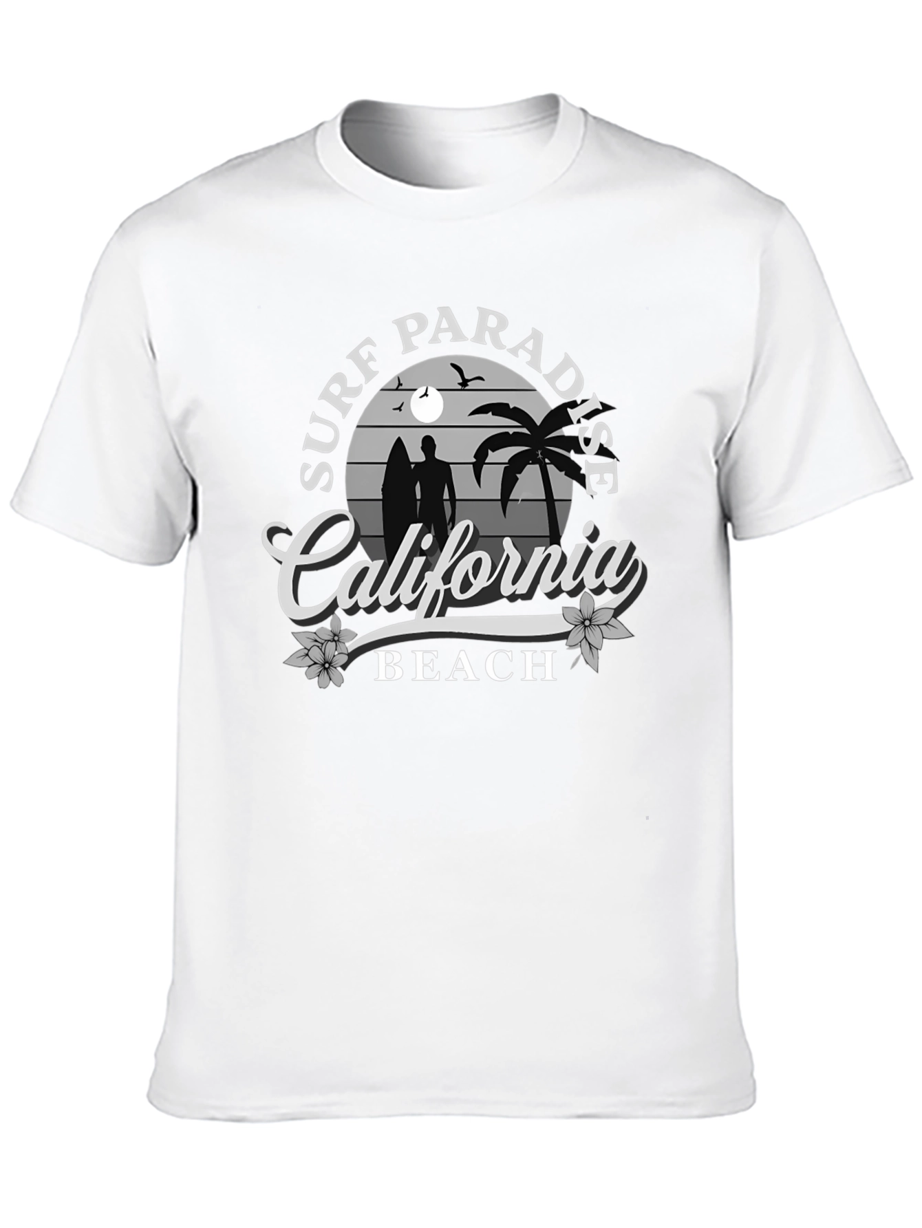 Surf Paradise California Beach Graphic T-Shirt