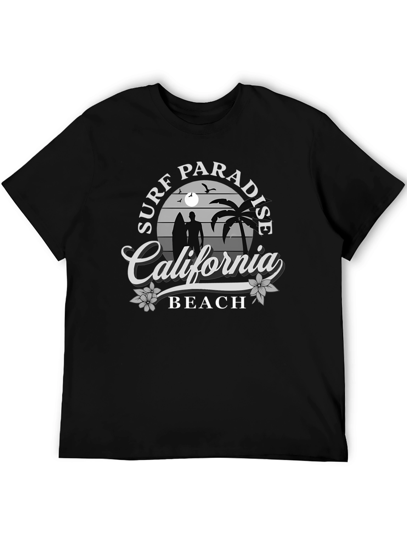 Surf Paradise California Beach Graphic T-Shirt