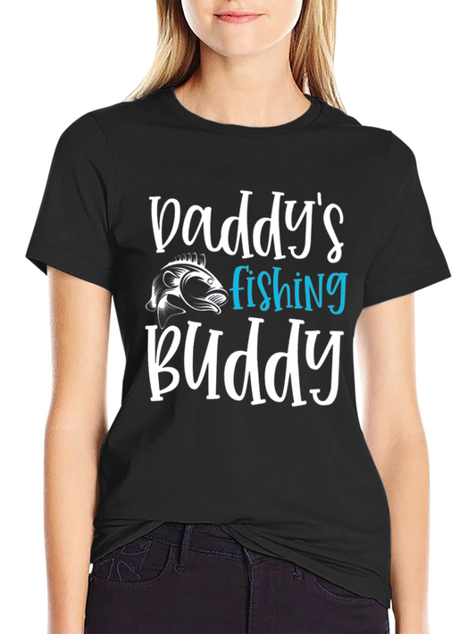 Daddys Fishing Buddy Black Graphic Tee