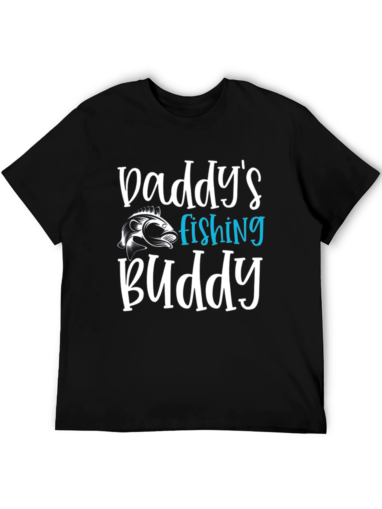 Daddys Fishing Buddy Black Graphic Tee