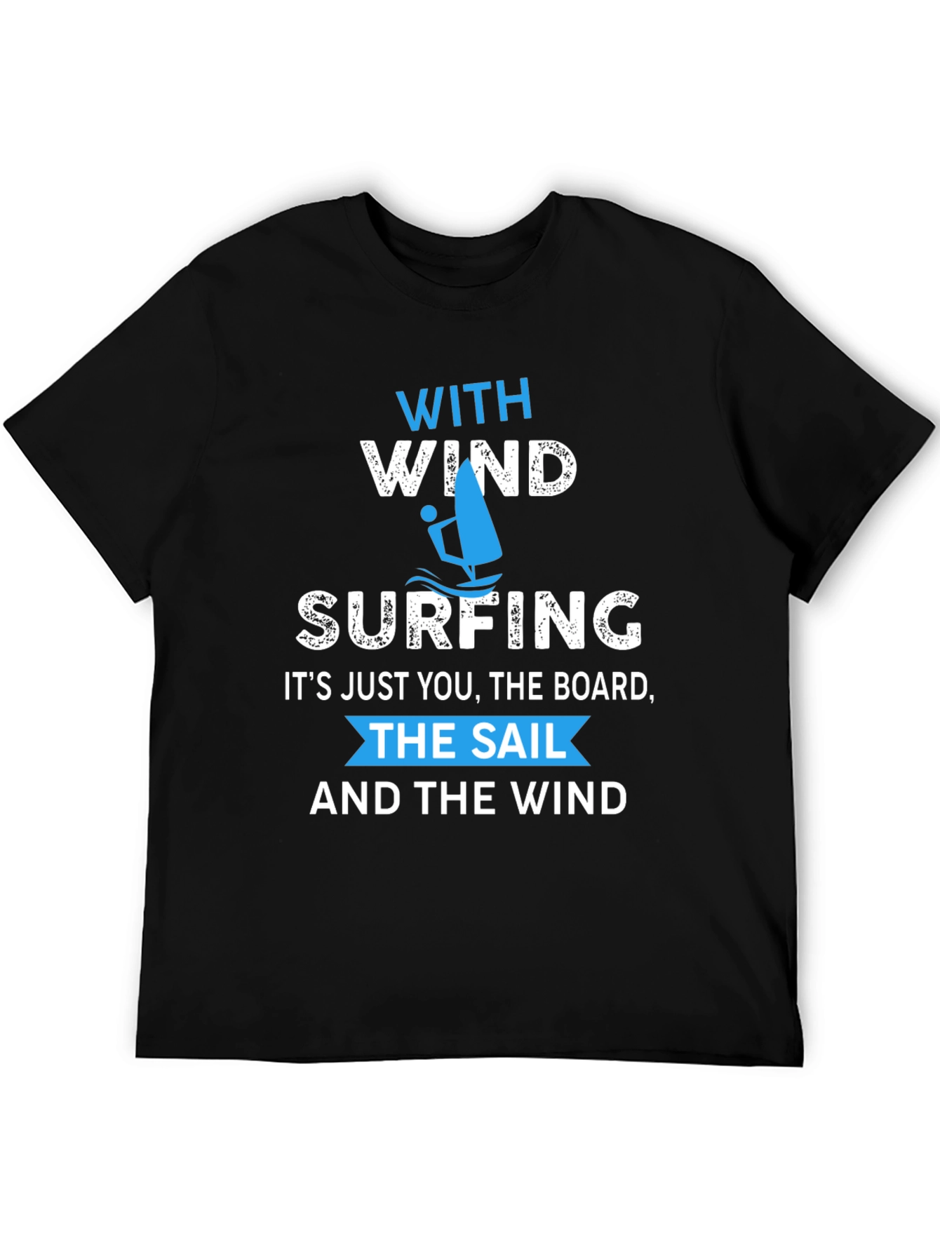 Windsurfing T-Shirt: With Wind & Waves Graphic Tee