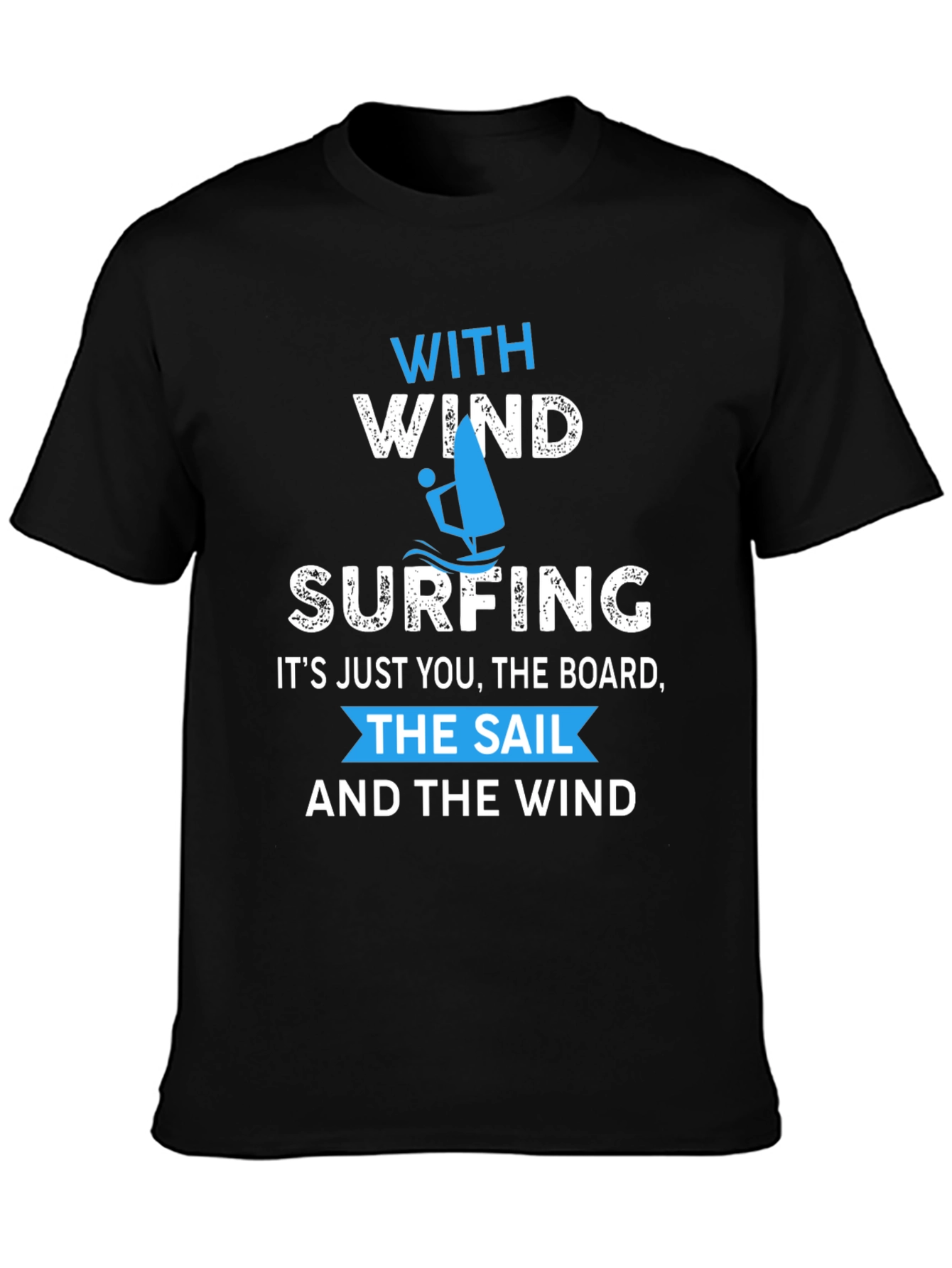 Windsurfing T-Shirt: With Wind & Waves Graphic Tee