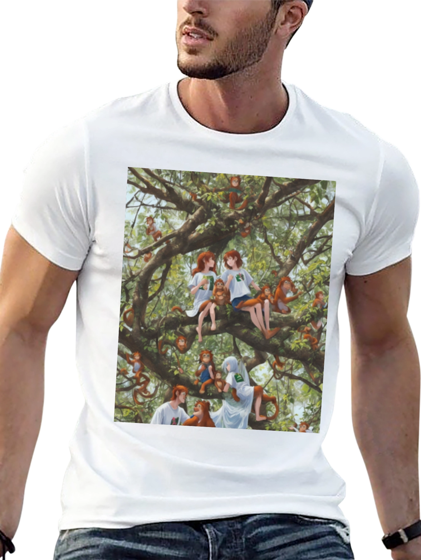 Monkey Tree T-Shirt - Unique Graphic Tee