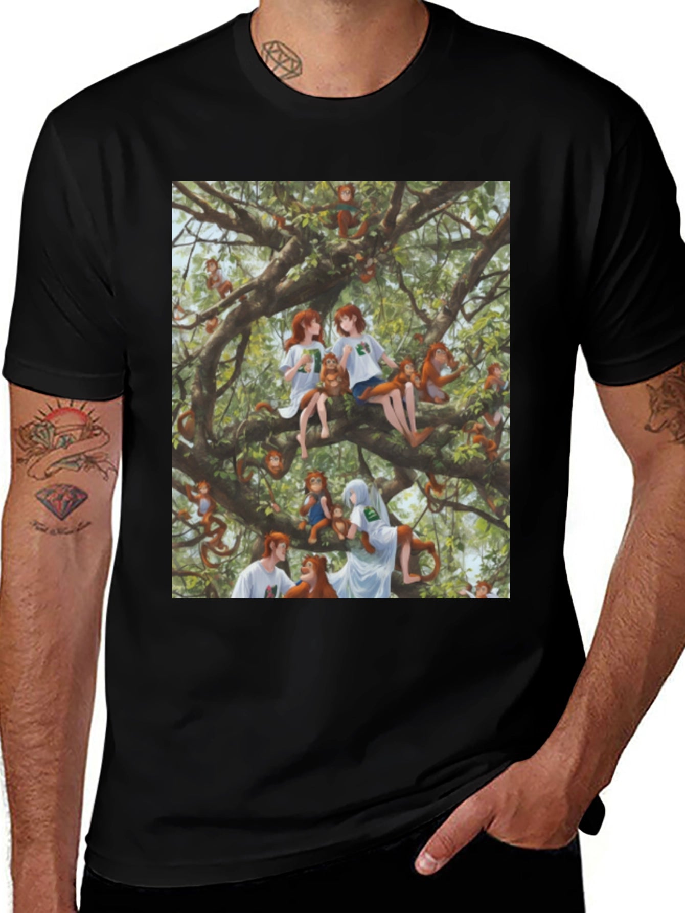 Monkey Tree T-Shirt - Unique Graphic Tee