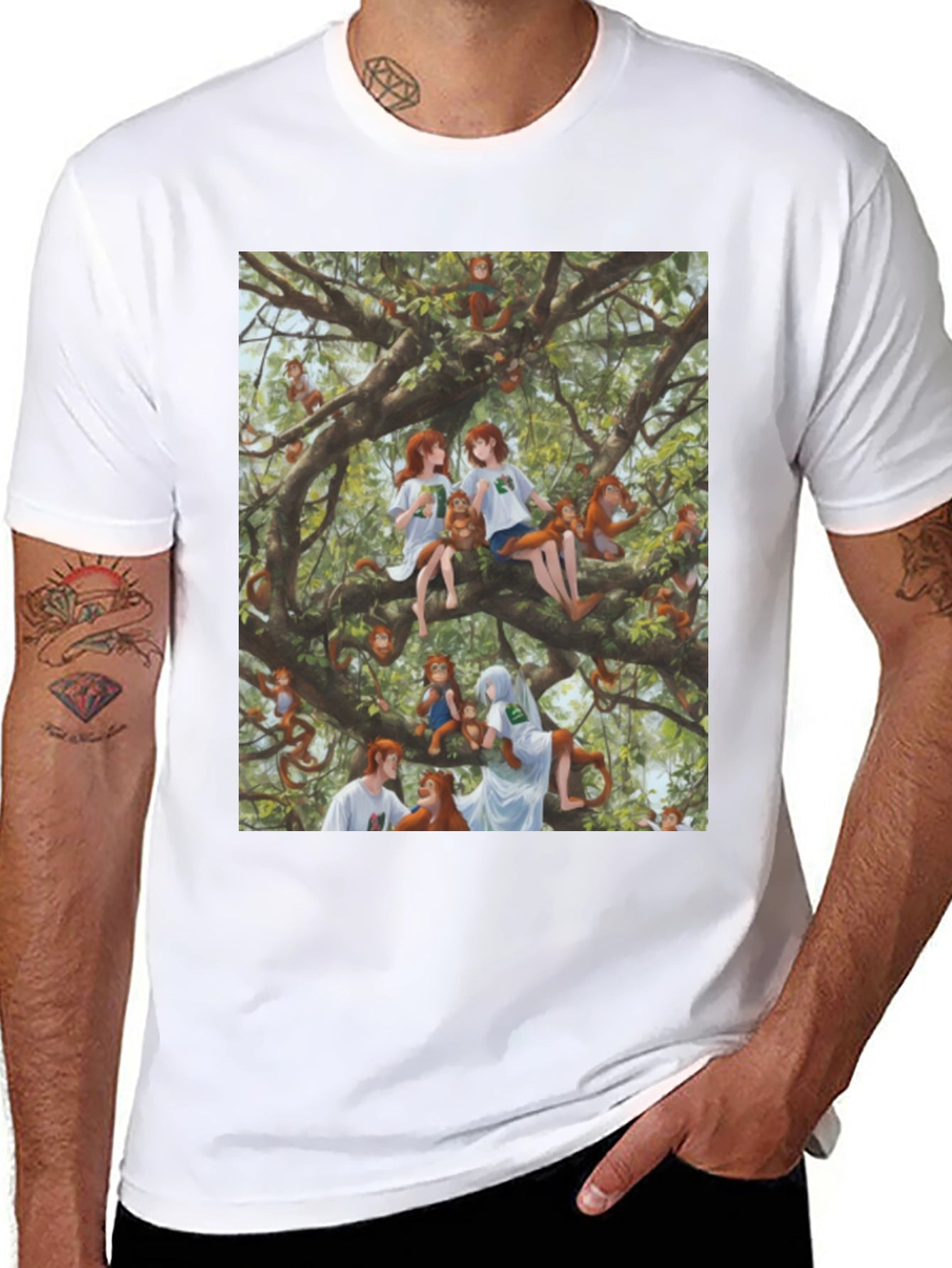 Monkey Tree T-Shirt - Unique Graphic Tee