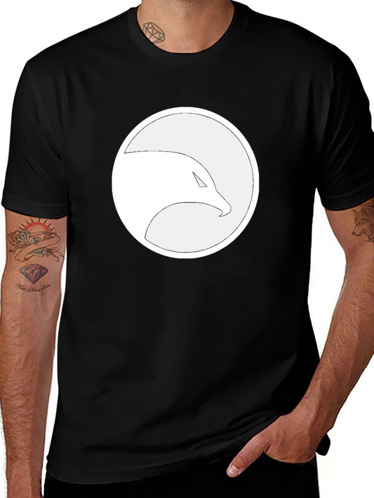 Eagle Logo Graphic Print Black T-Shirt