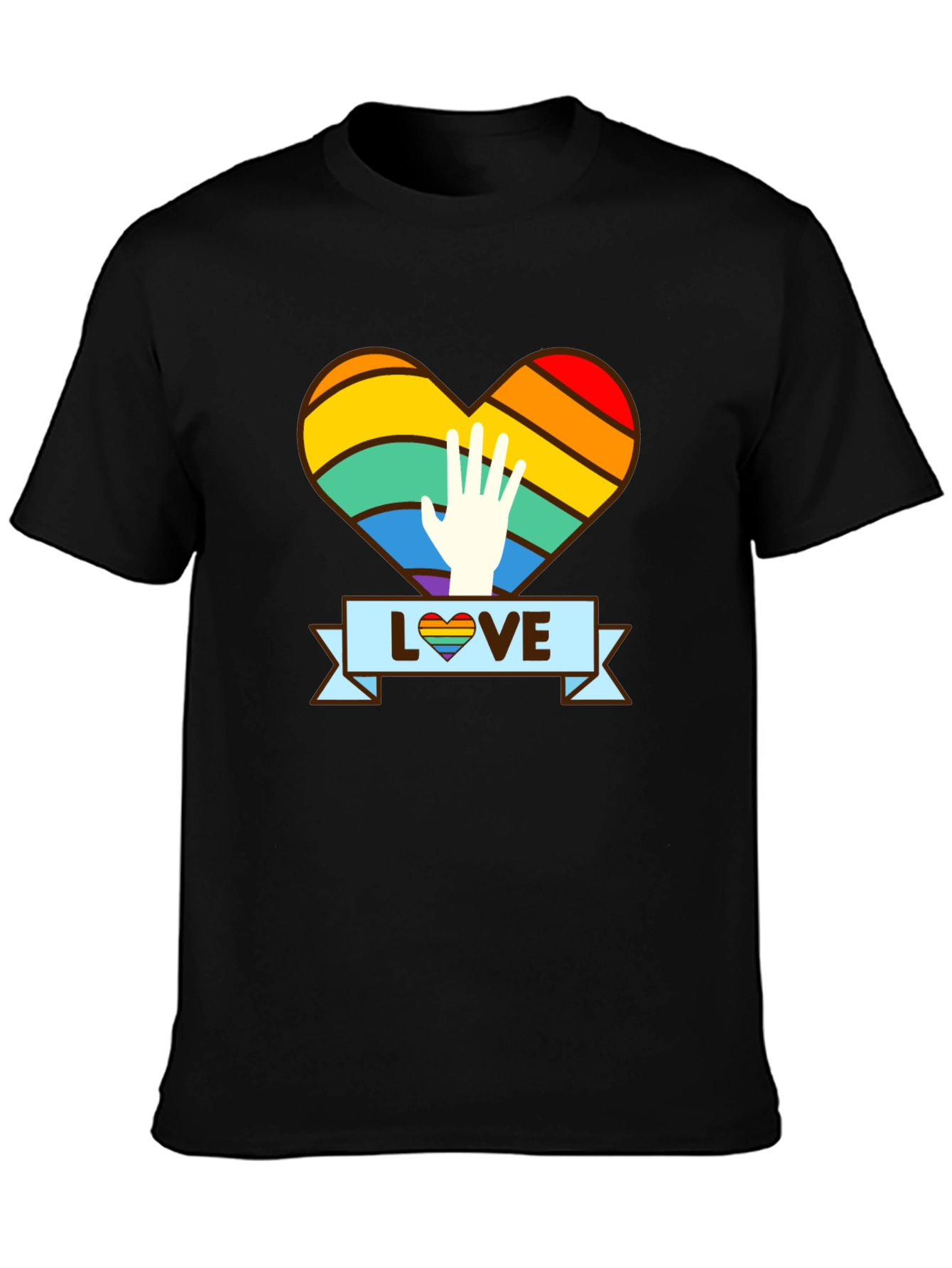 LGBTQ+ Pride Love Rainbow Heart T-Shirt