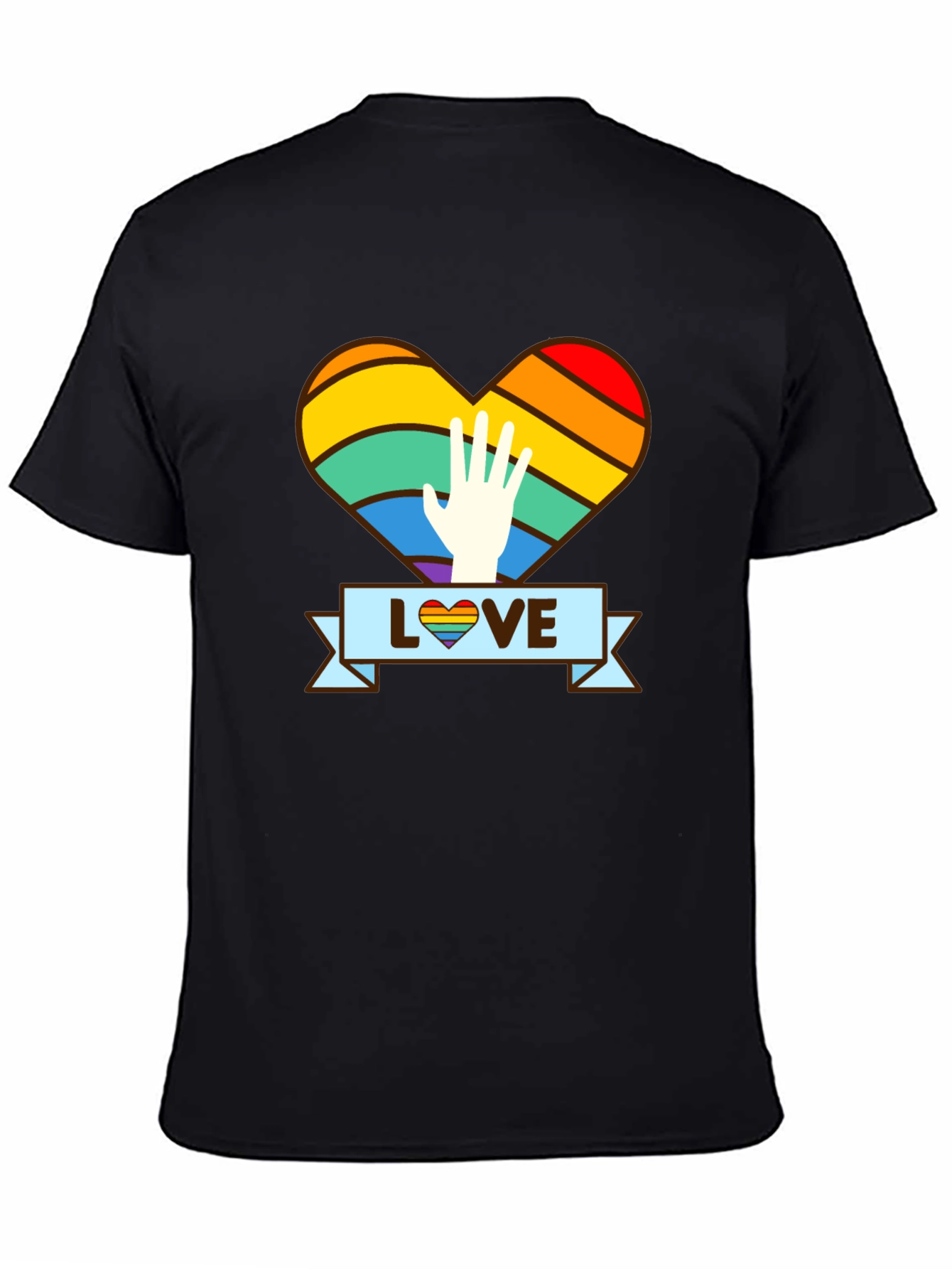 LGBTQ+ Pride Love Rainbow Heart T-Shirt