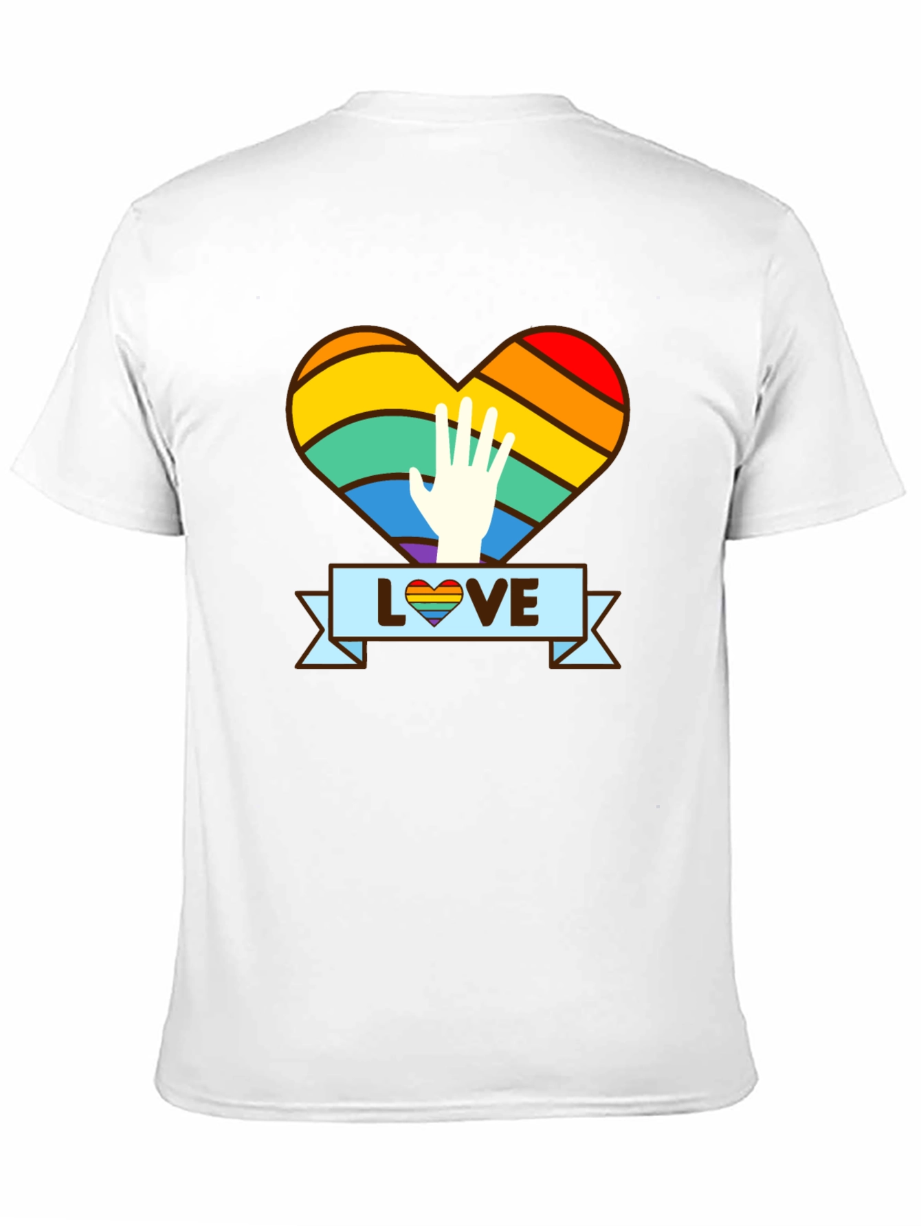 LGBTQ+ Pride Love Rainbow Heart T-Shirt