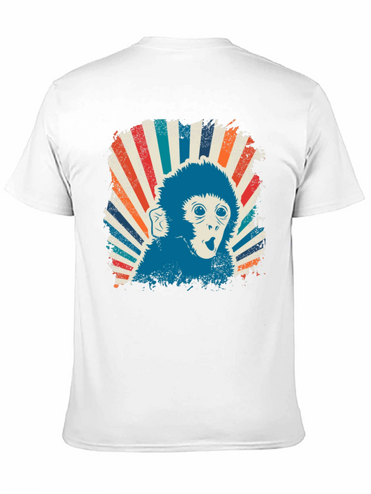 Retro Monkey Graphic Tee - Vintage Style T-Shirt
