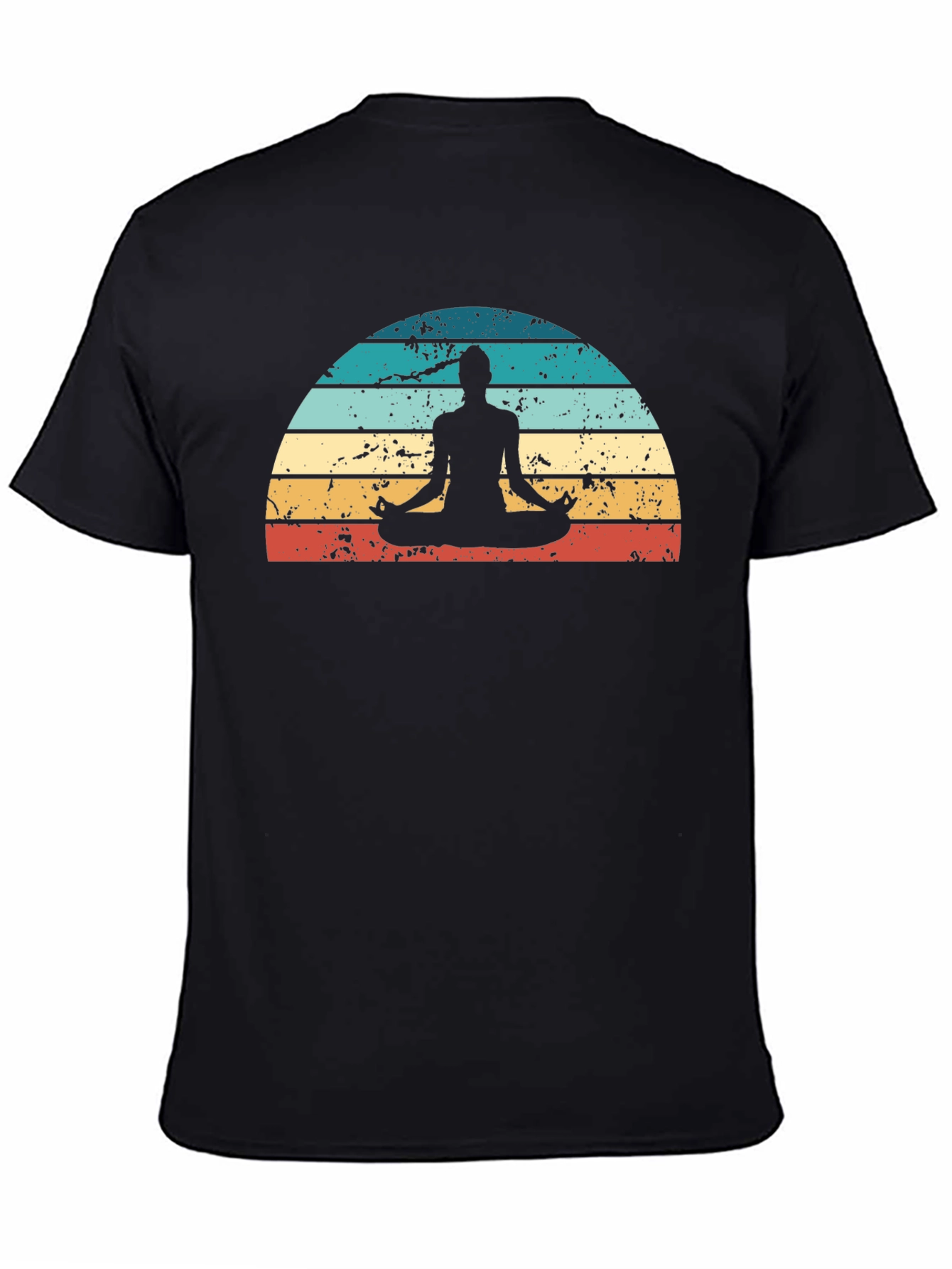 Retro Sunset Yoga Meditation T-Shirt